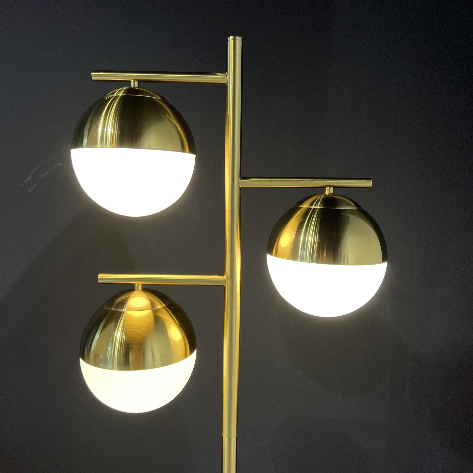 Торшер Geneva Glass Floor Lamp Triple - миниатюра 5