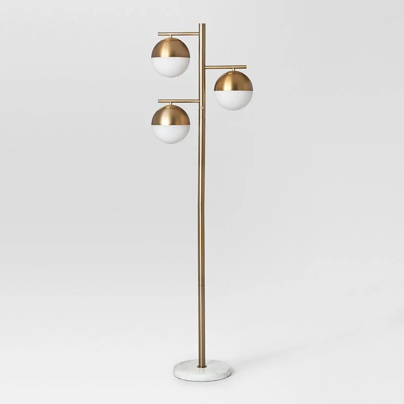 Торшер Geneva Glass Floor Lamp Triple - миниатюра 6