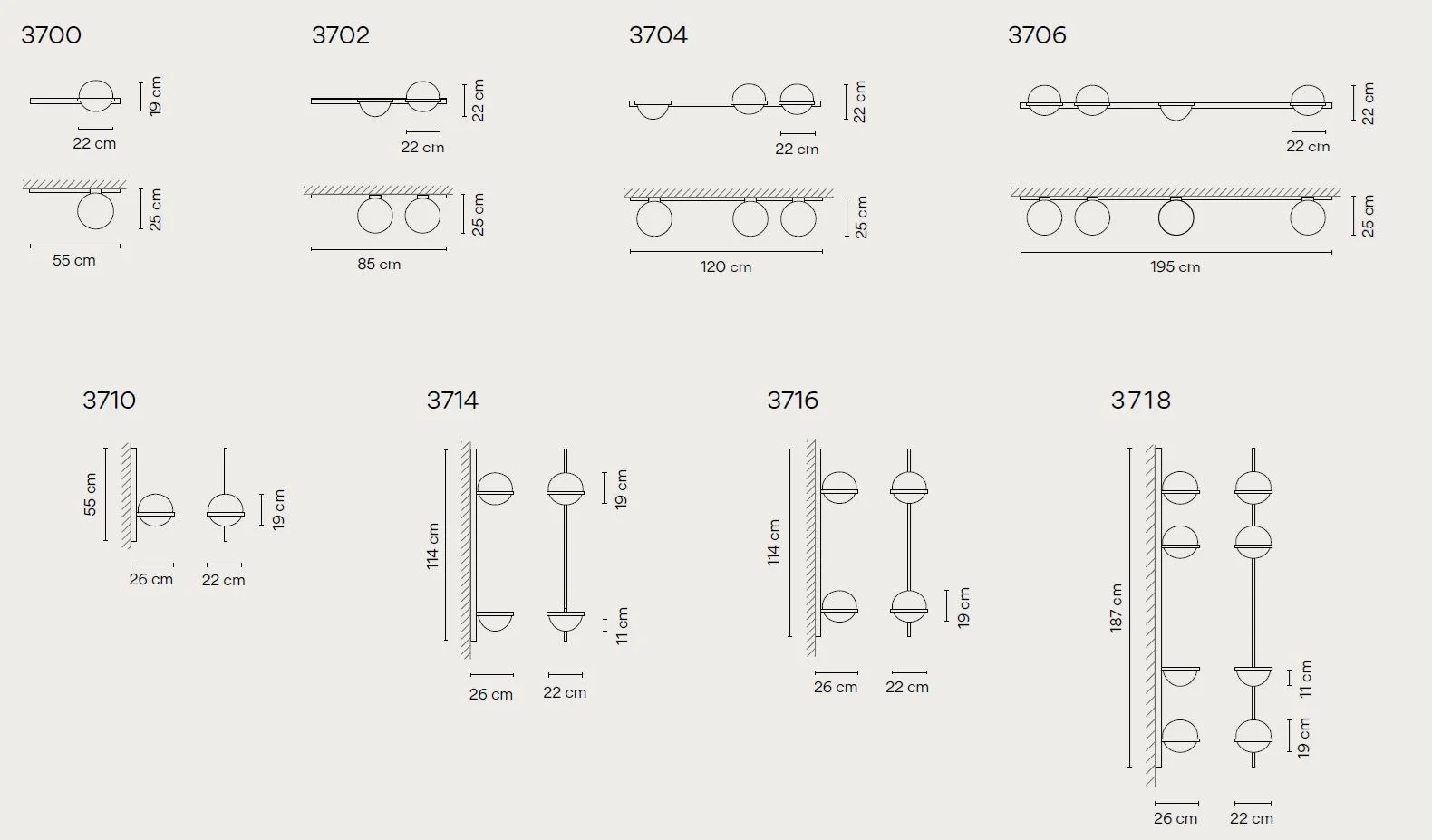 Бра PALMA Wall lamp 1 шар - миниатюра 13