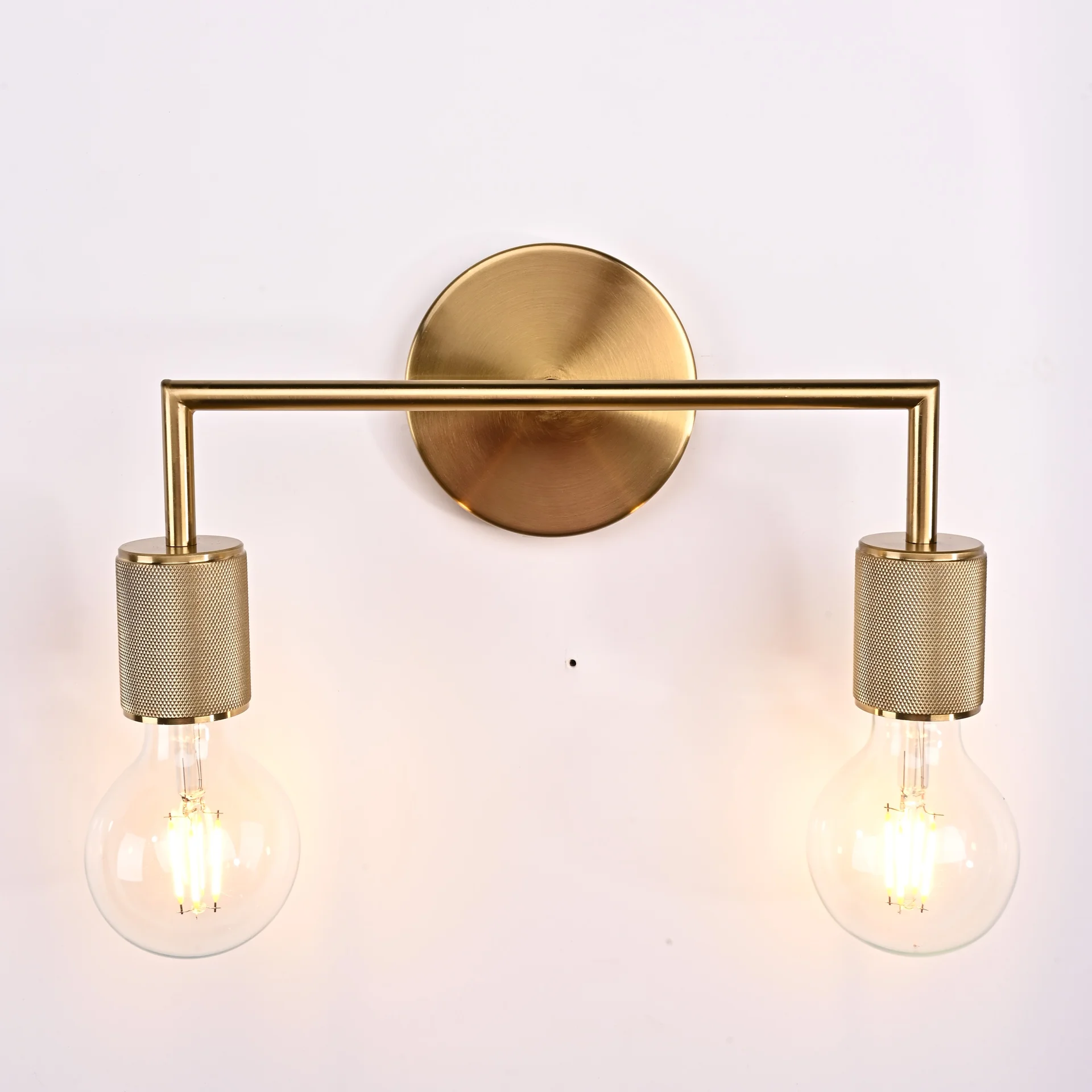 Бра RH Utilitaire Double Sconce Brass - миниатюра 2