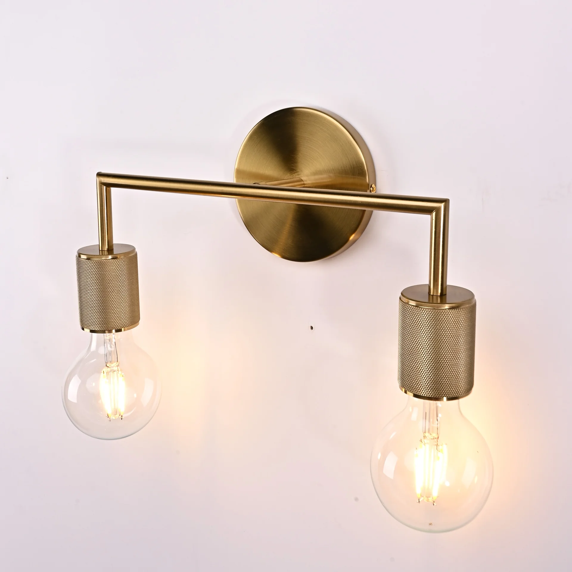Бра RH Utilitaire Double Sconce Brass - миниатюра 3