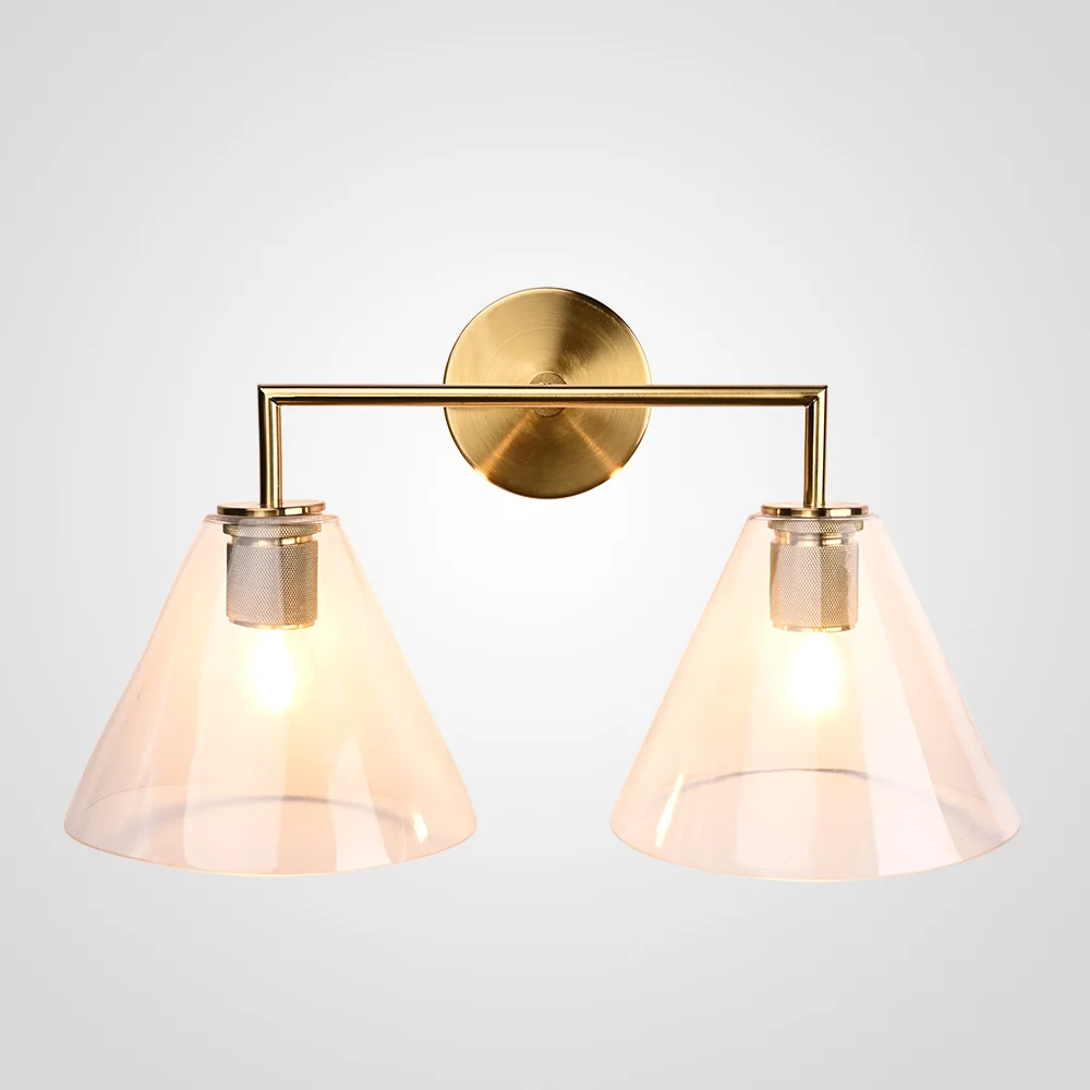 Бра RH Utilitaire Funnel Shade Double Sconce Brass - изображение 1