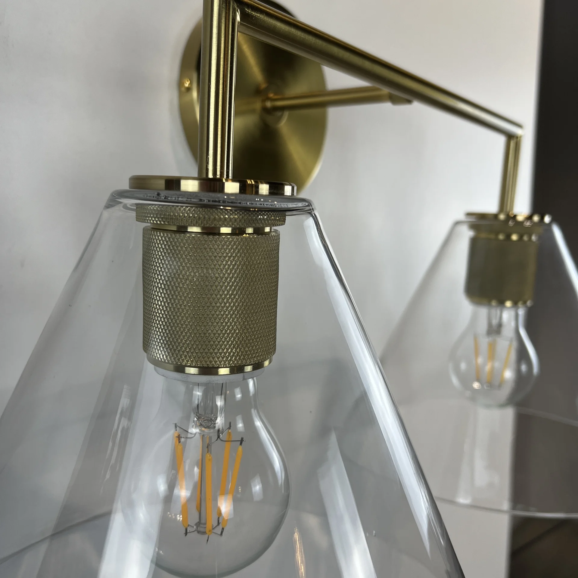 Бра RH Utilitaire Funnel Shade Double Sconce Brass - миниатюра 15