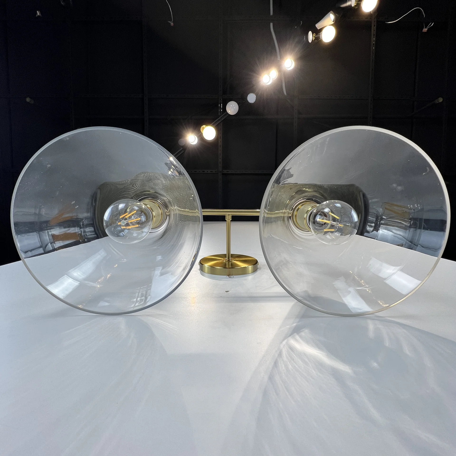 Бра RH Utilitaire Funnel Shade Double Sconce Brass - миниатюра 22