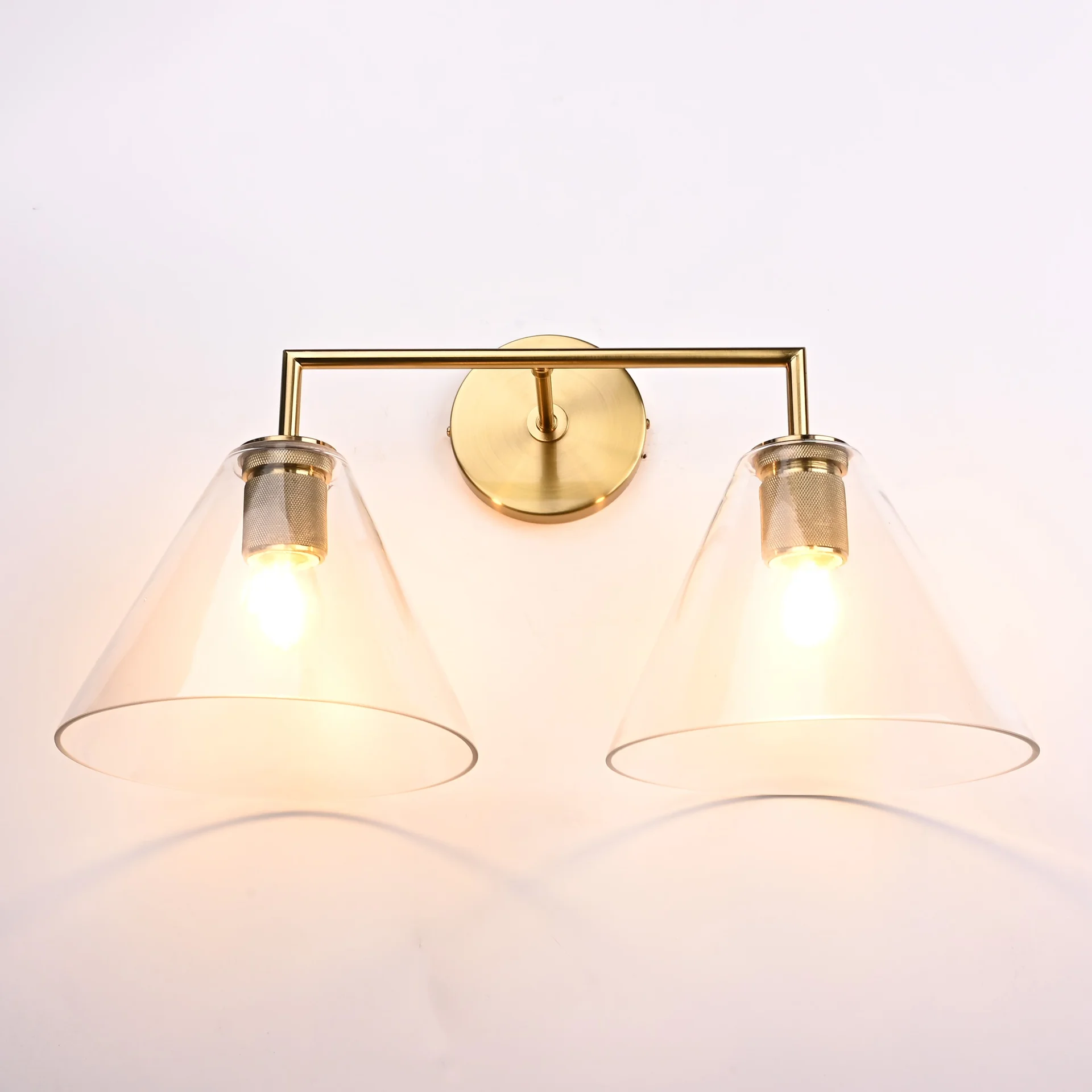 Бра RH Utilitaire Funnel Shade Double Sconce Brass - миниатюра 8