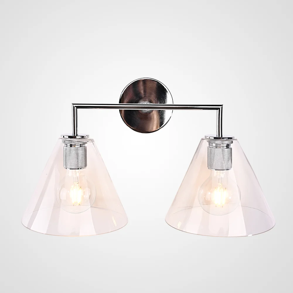 Бра RH Utilitaire Funnel Shade Double Sconce Silver - изображение 1