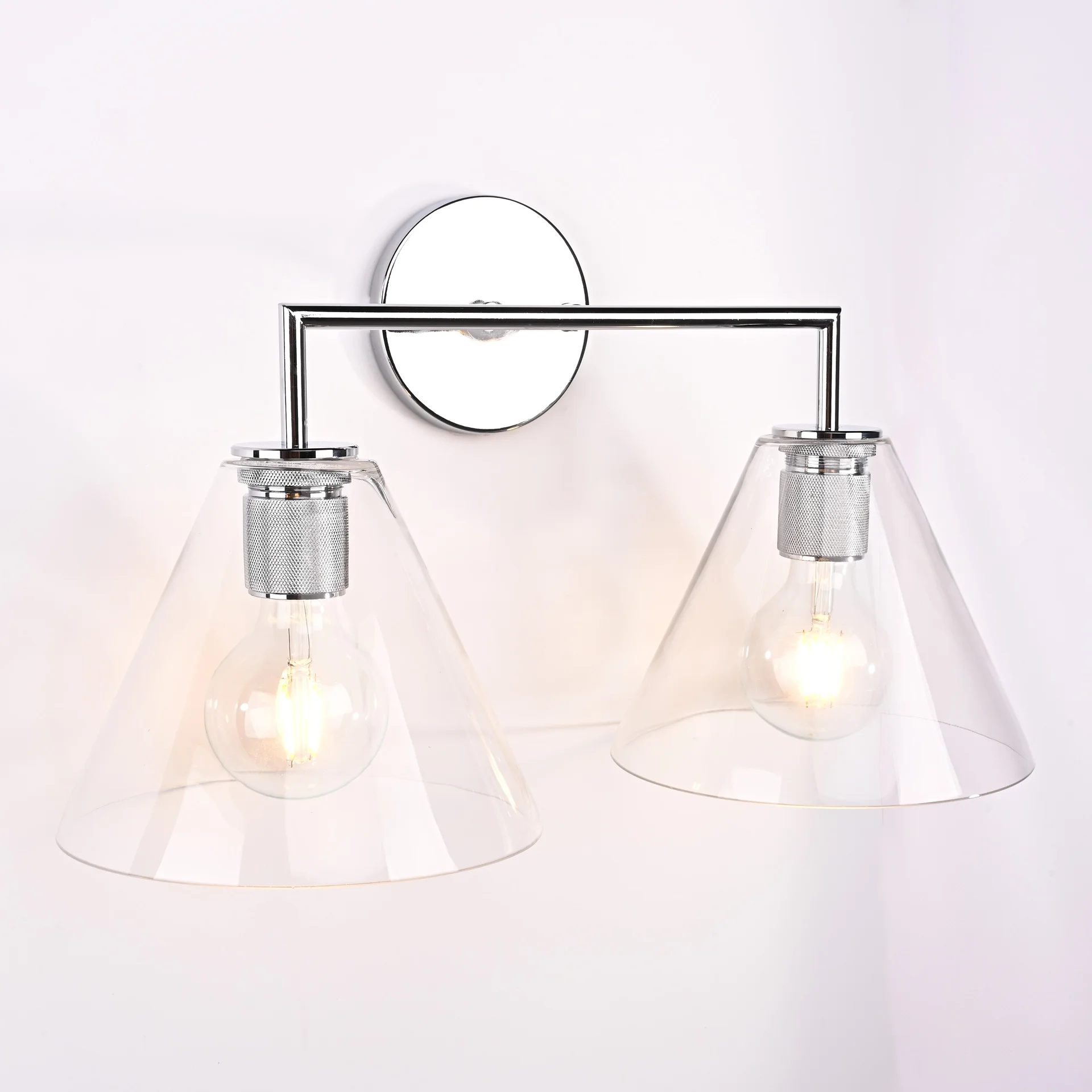 Бра RH Utilitaire Funnel Shade Double Sconce Silver - миниатюра 2