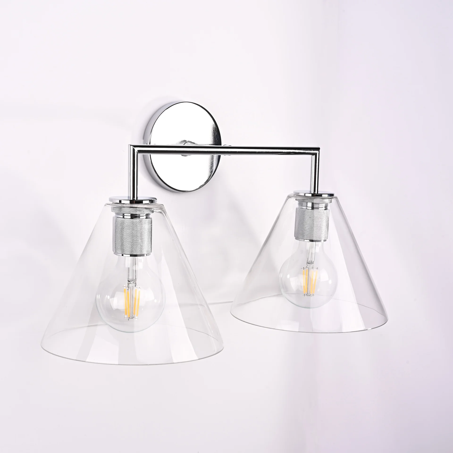 Бра RH Utilitaire Funnel Shade Double Sconce Silver - миниатюра 4