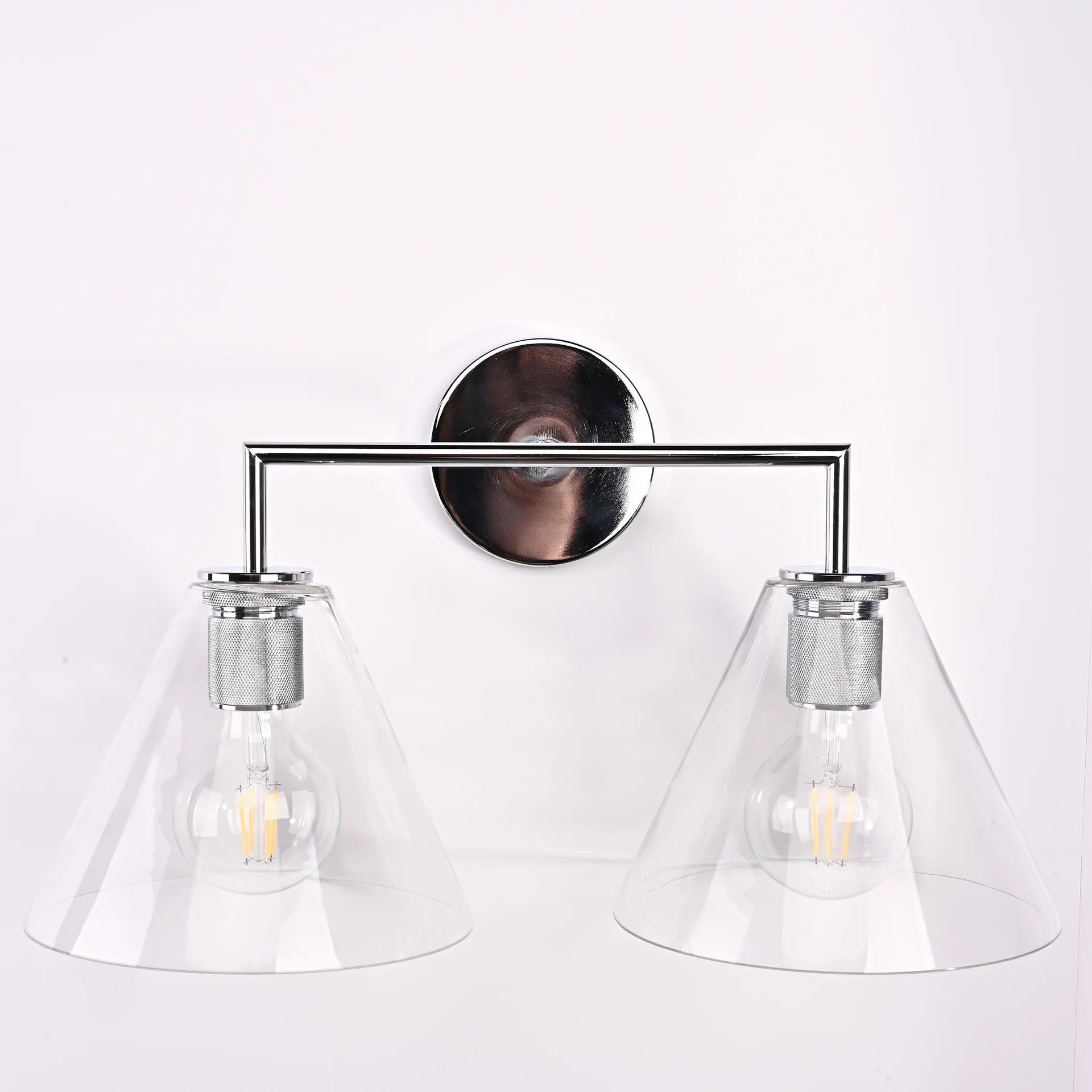 Бра RH Utilitaire Funnel Shade Double Sconce Silver - миниатюра 5