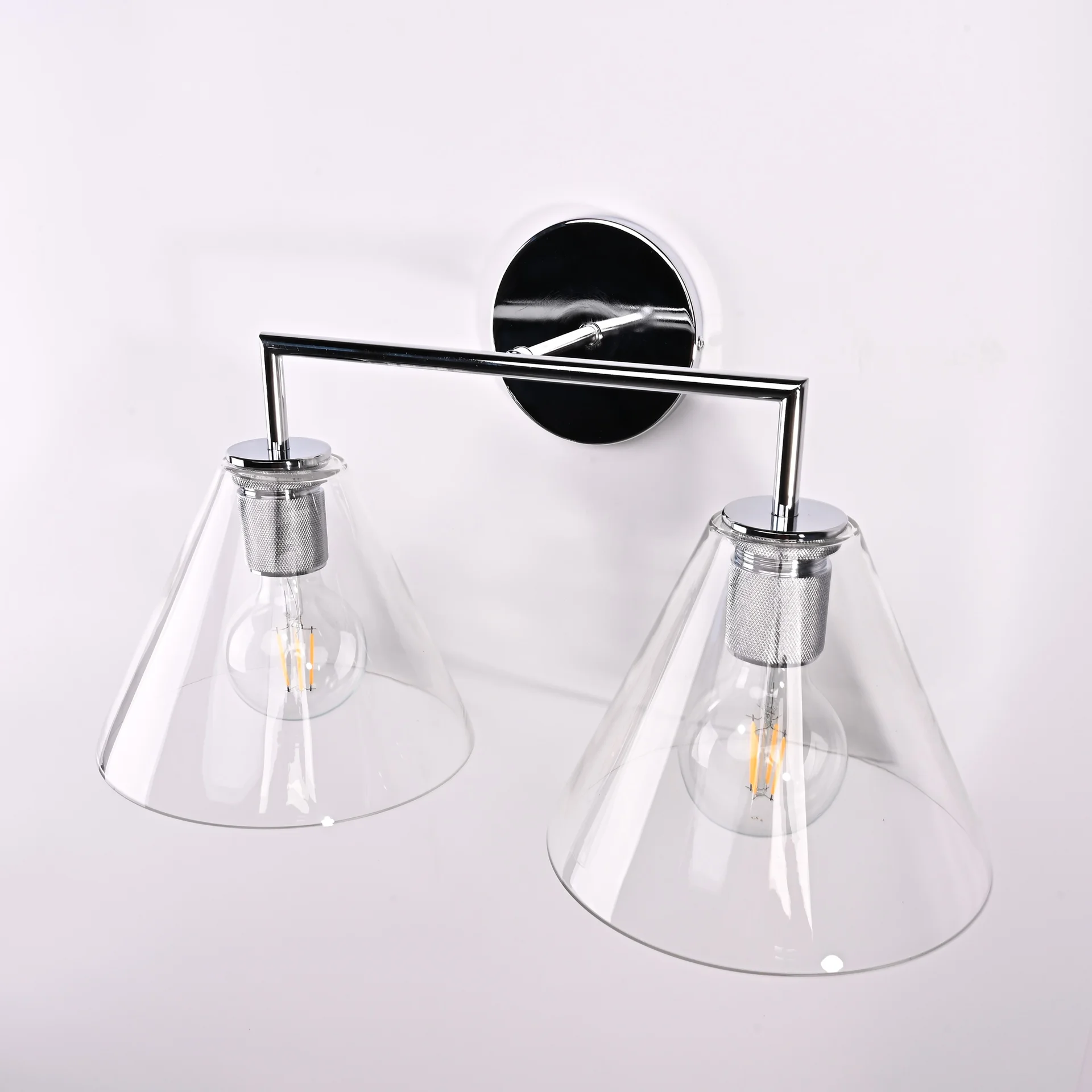 Бра RH Utilitaire Funnel Shade Double Sconce Silver - миниатюра 7