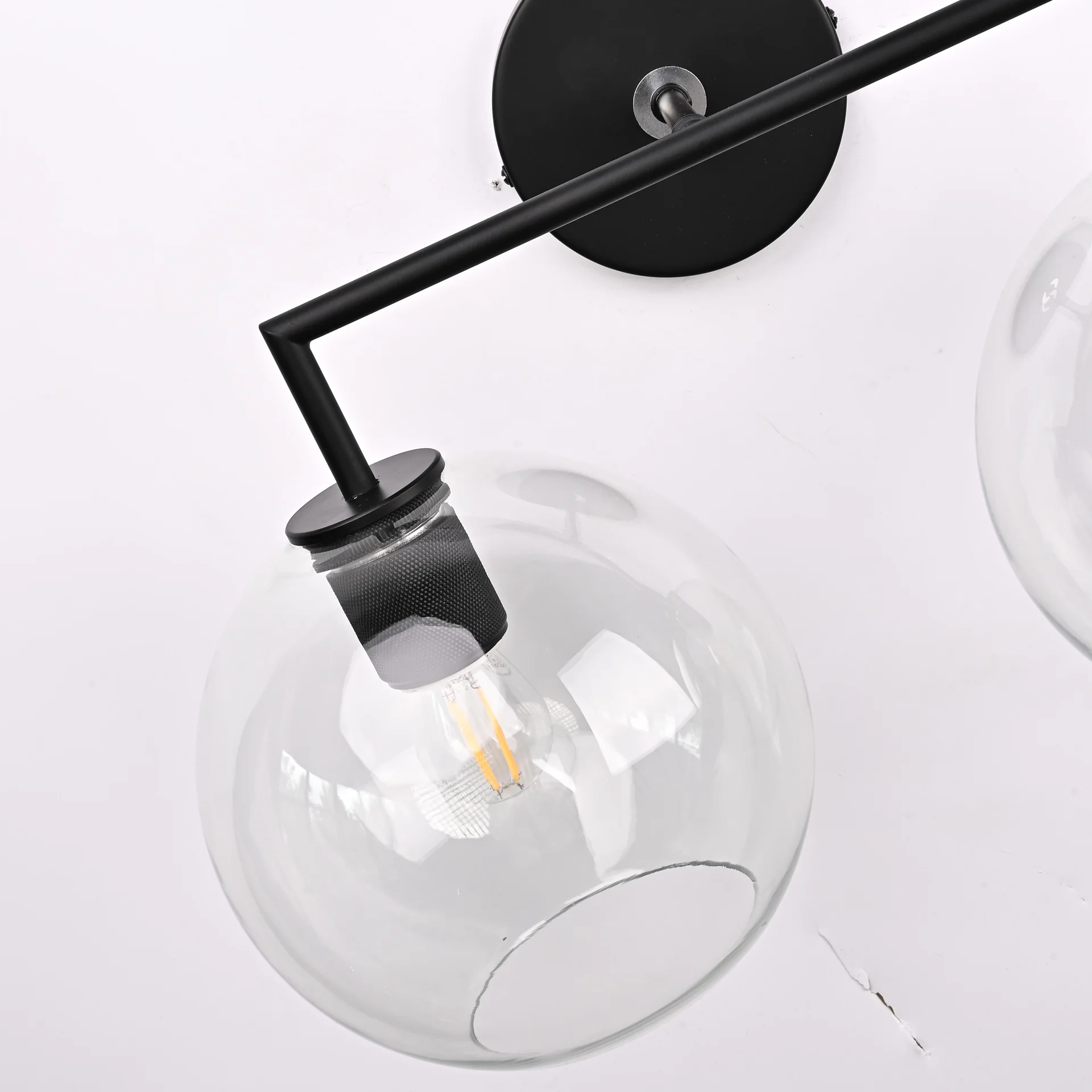 Бра RH Utilitaire Globe Shade Double Sconce Black - миниатюра 16