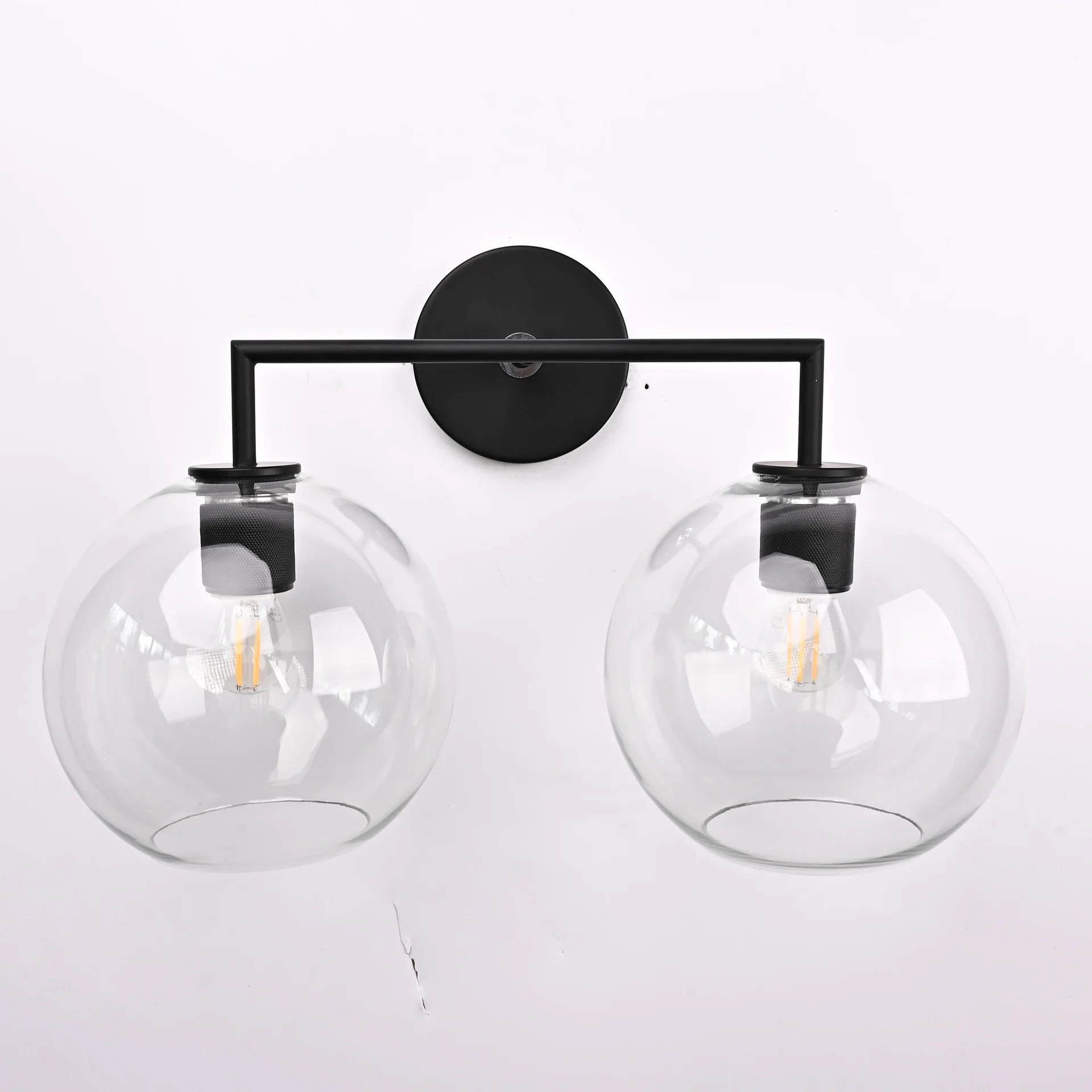 Бра RH Utilitaire Globe Shade Double Sconce Black - миниатюра 17