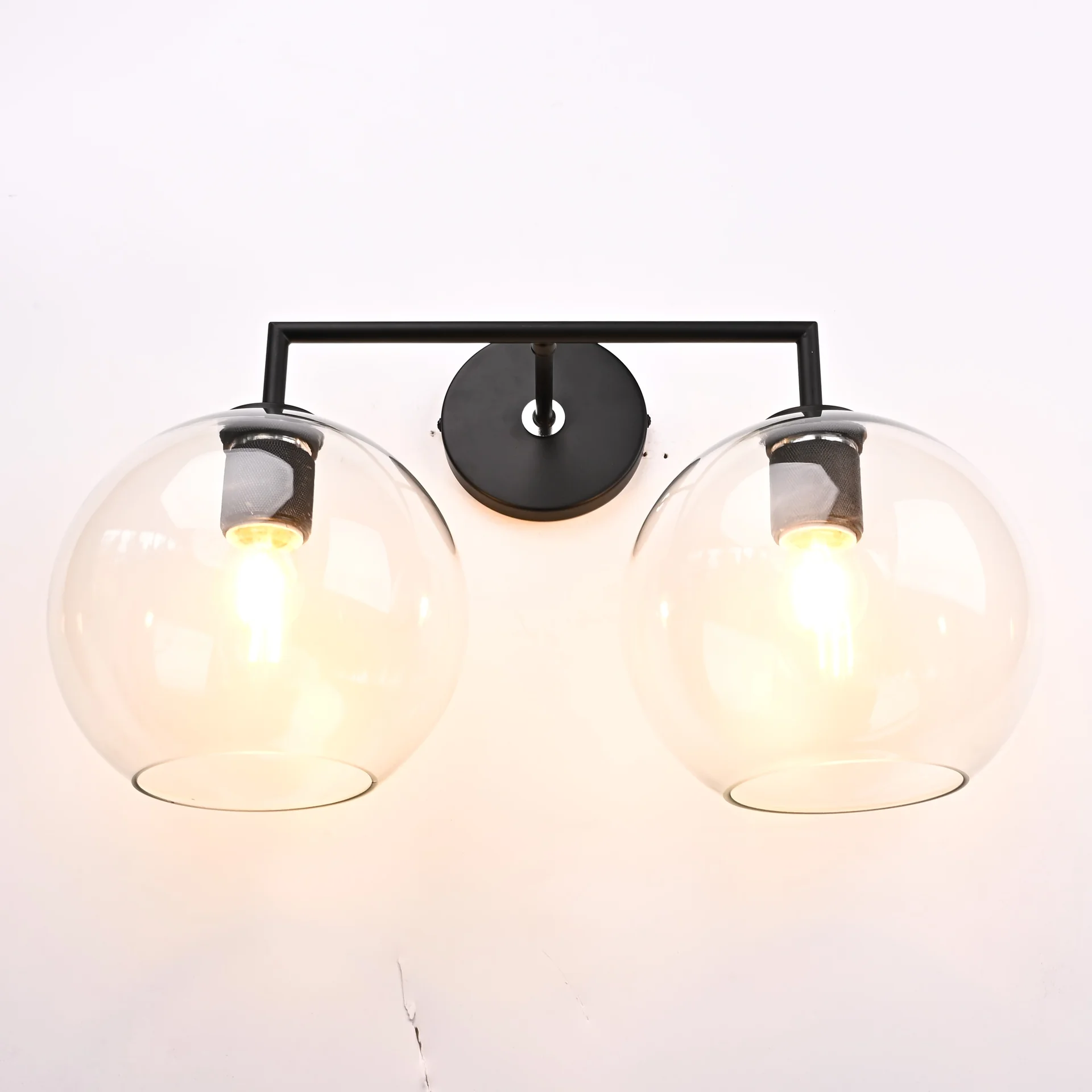 Бра RH Utilitaire Globe Shade Double Sconce Black - миниатюра 19