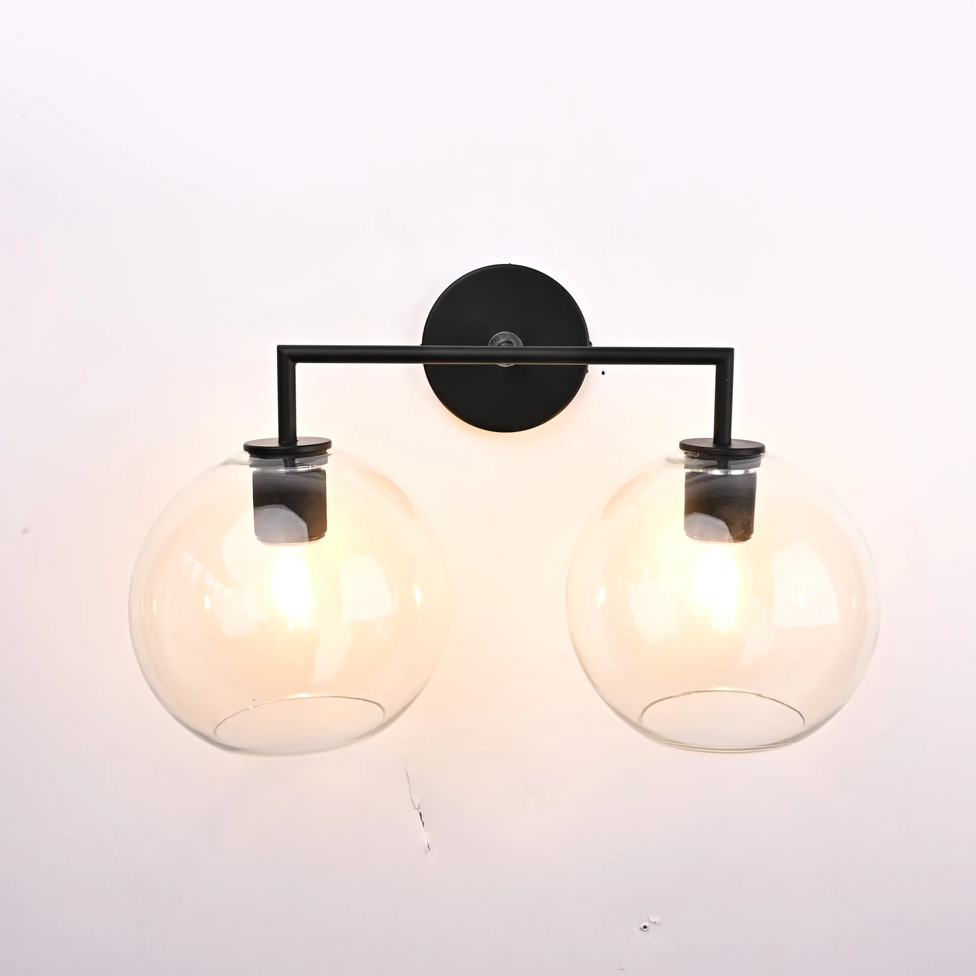 Бра RH Utilitaire Globe Shade Double Sconce Black - миниатюра 22