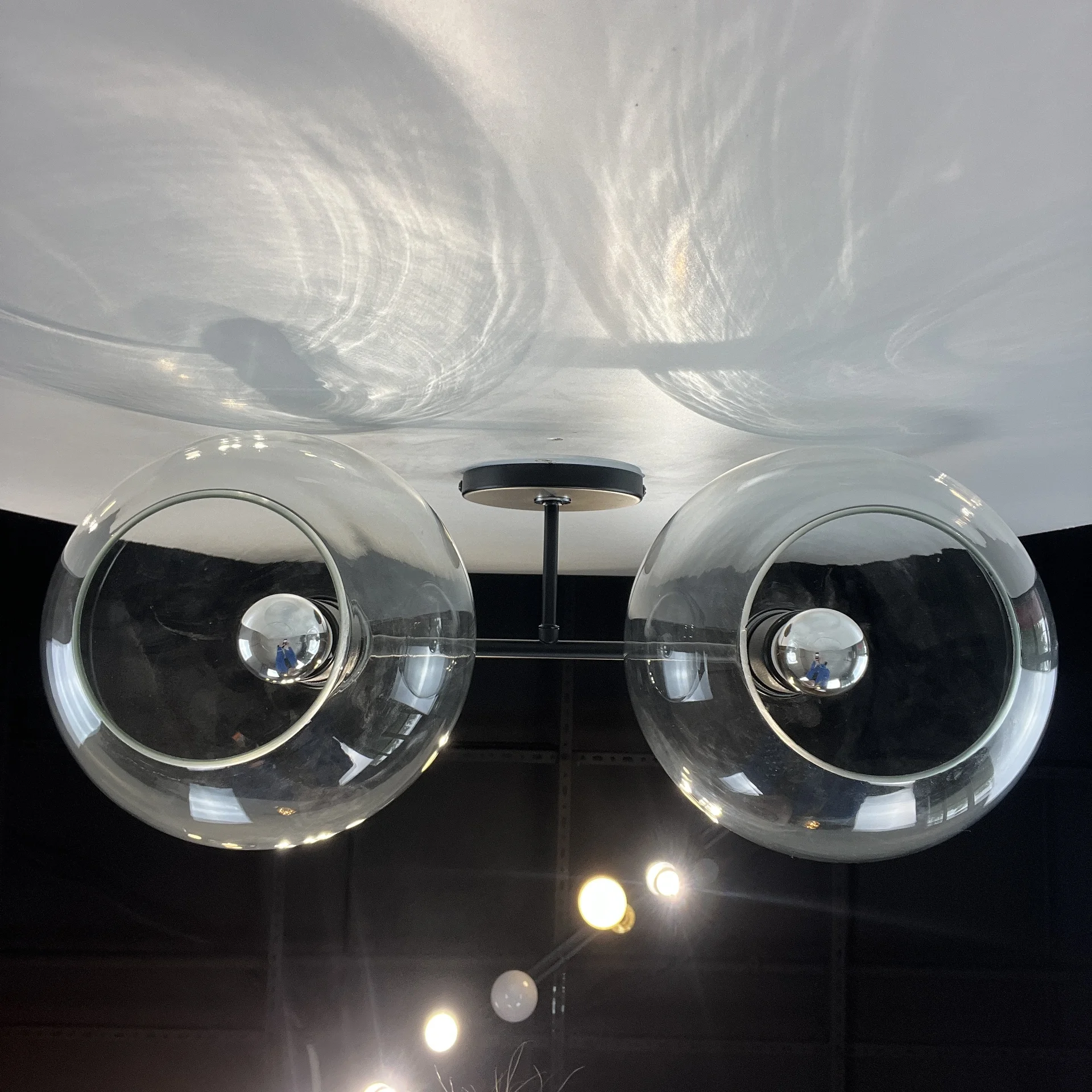 Бра RH Utilitaire Globe Shade Double Sconce Black - миниатюра 4