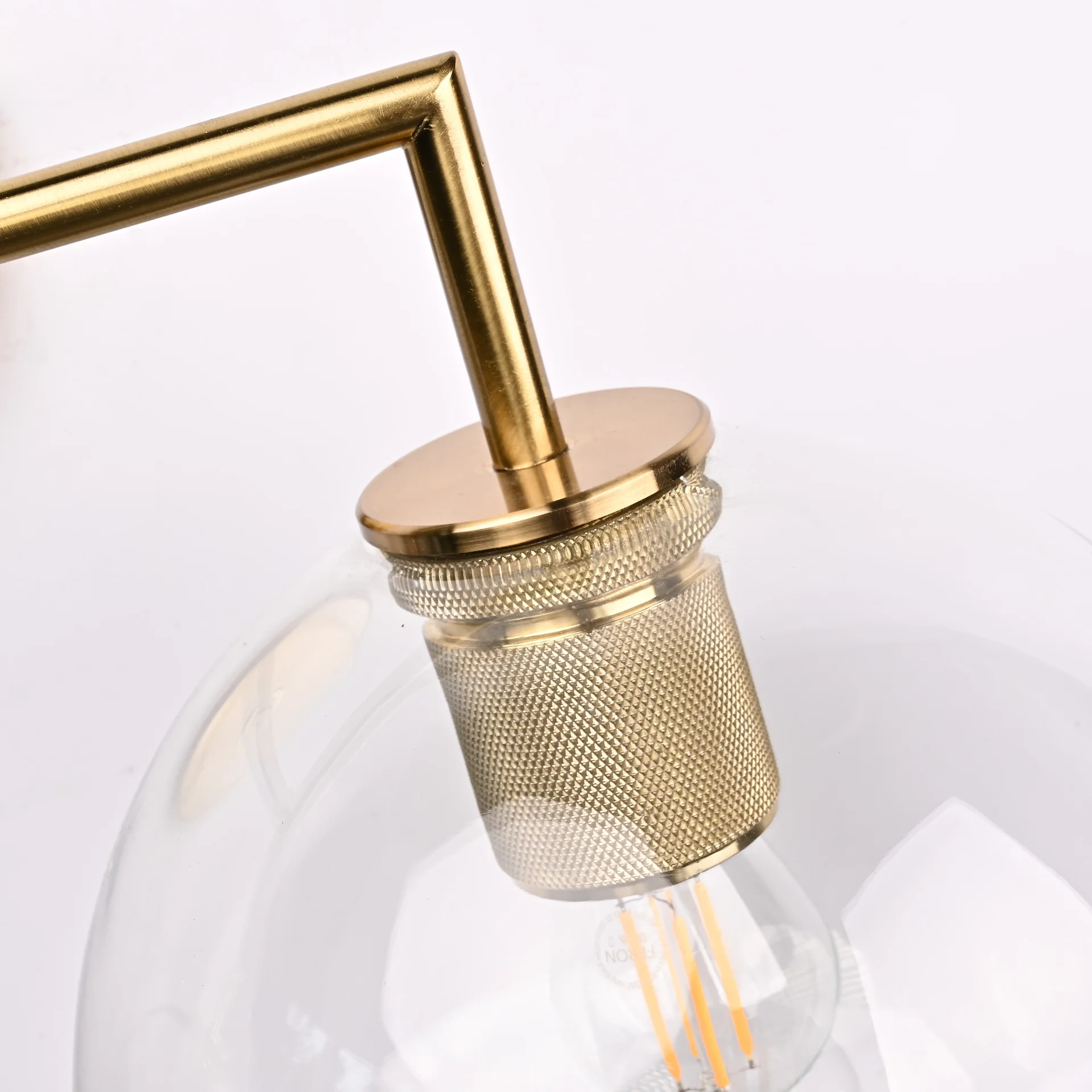 Бра RH Utilitaire Globe Shade Double Sconce Brass - миниатюра 4