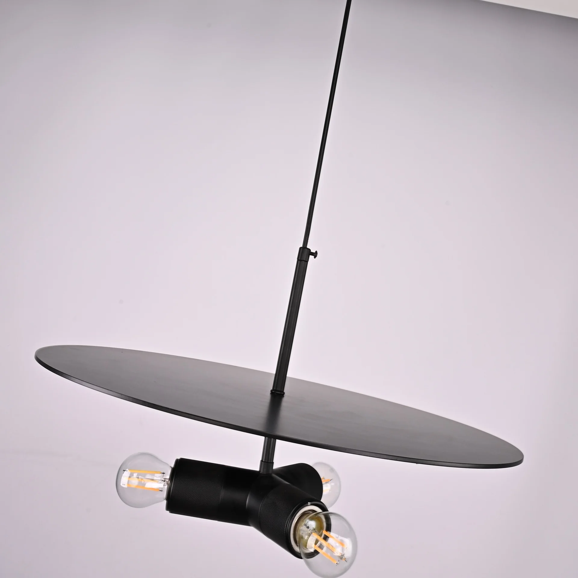 Люстра RH Utilitaire Disk Triple Pendant Black - миниатюра 6
