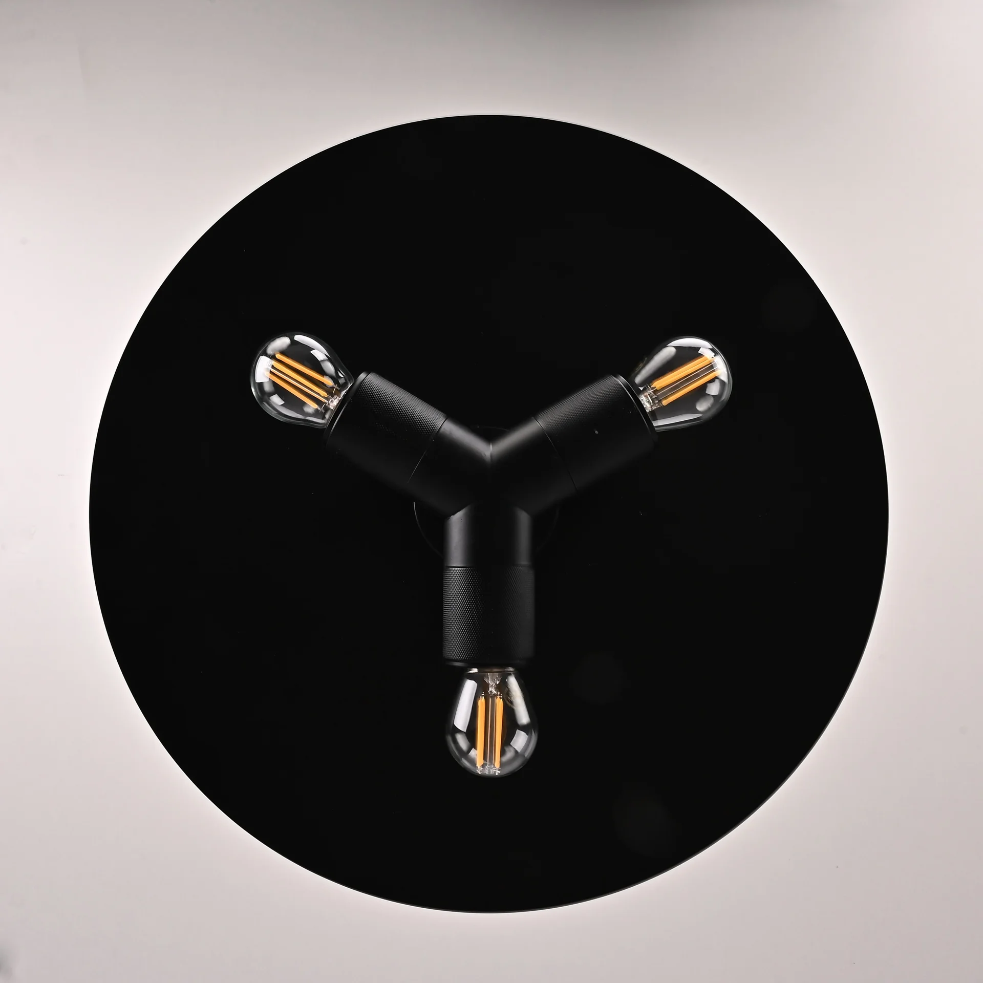 Люстра RH Utilitaire Disk Triple Pendant Black - миниатюра 7