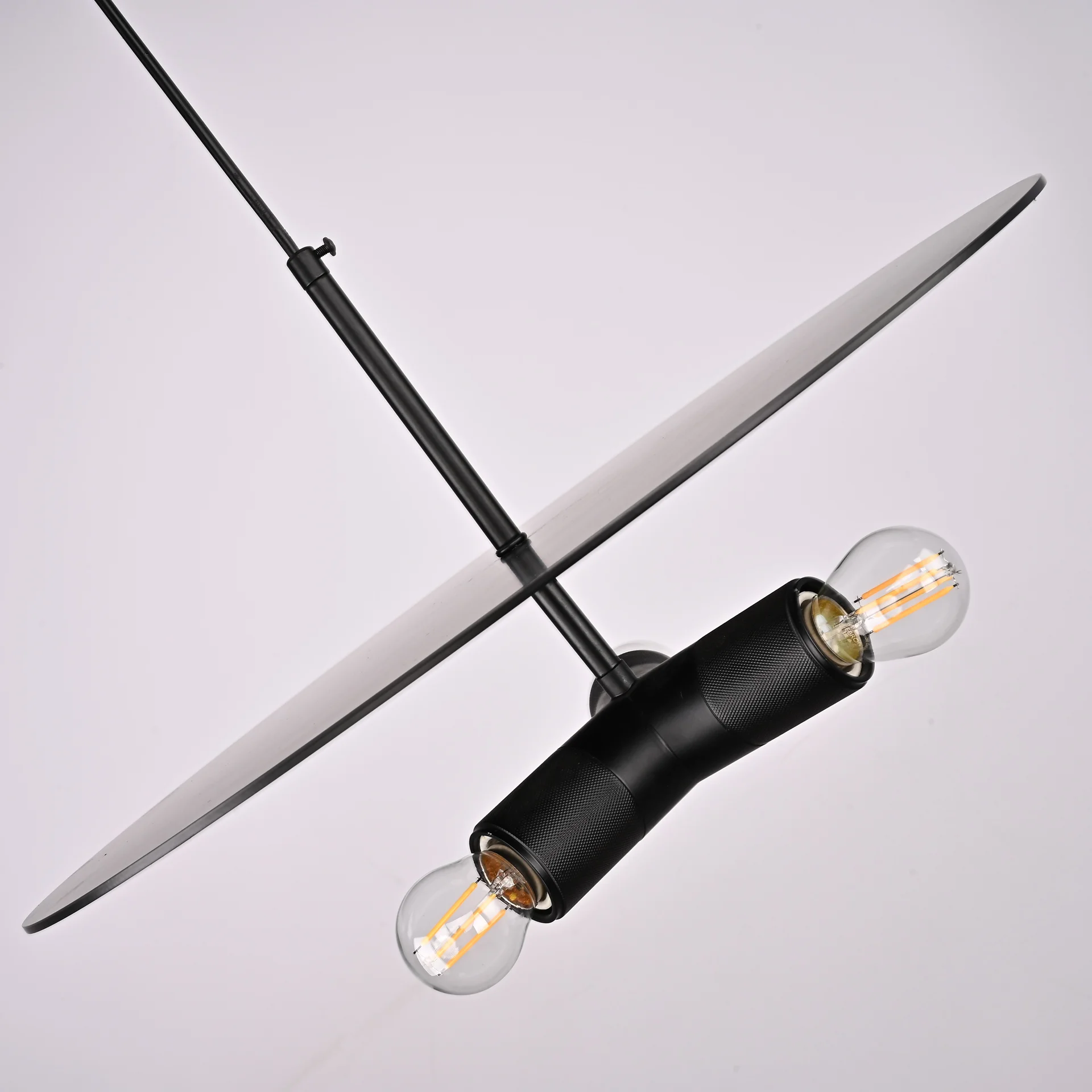 Люстра RH Utilitaire Disk Triple Pendant Black - миниатюра 8