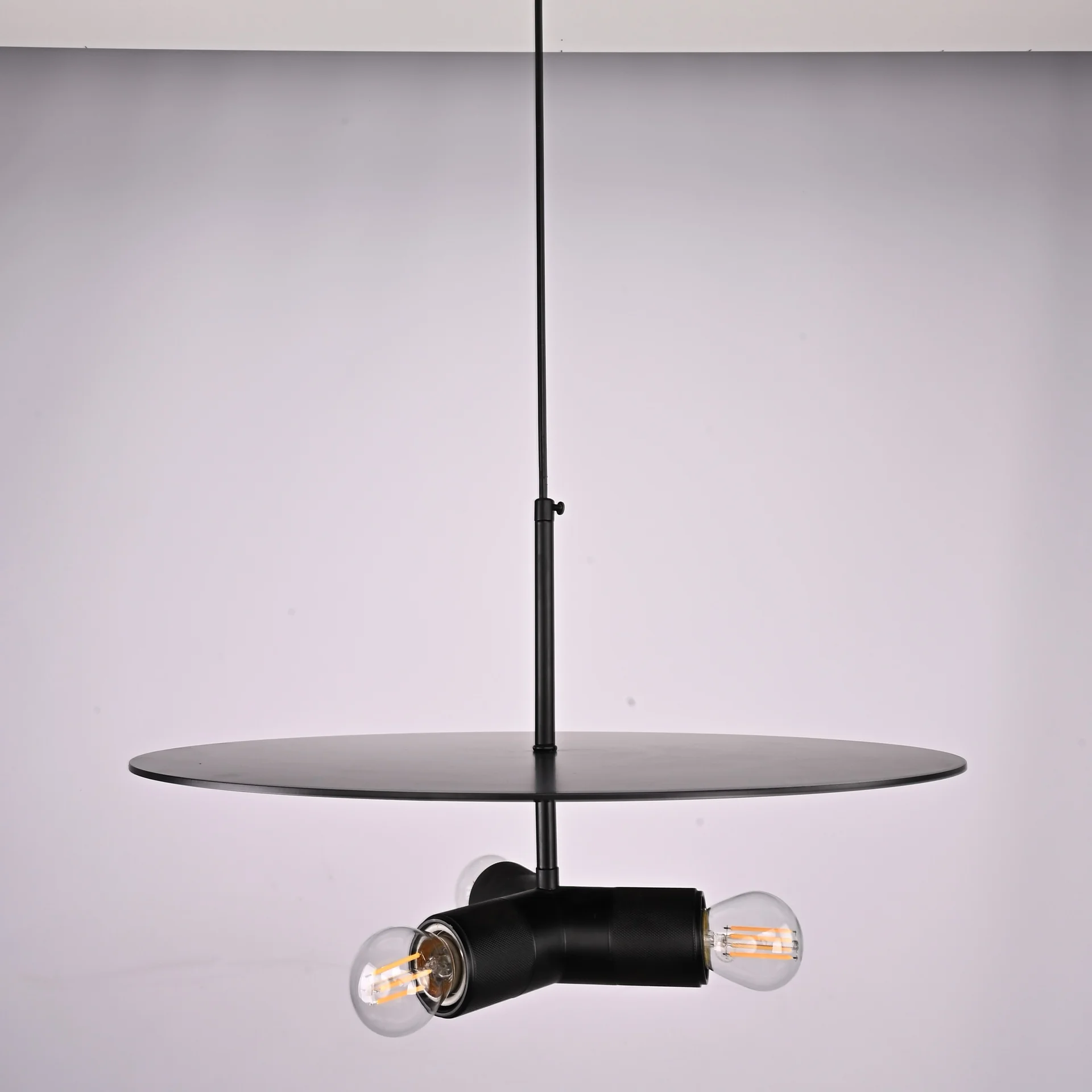 Люстра RH Utilitaire Disk Triple Pendant Black - миниатюра 9