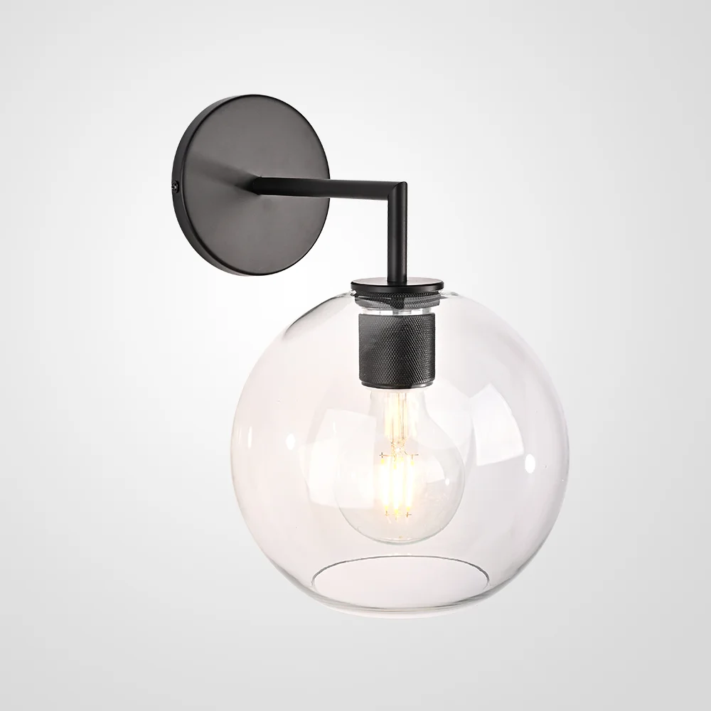 Бра RH Utilitaire Globe Shade Single Sconce Black - изображение 1
