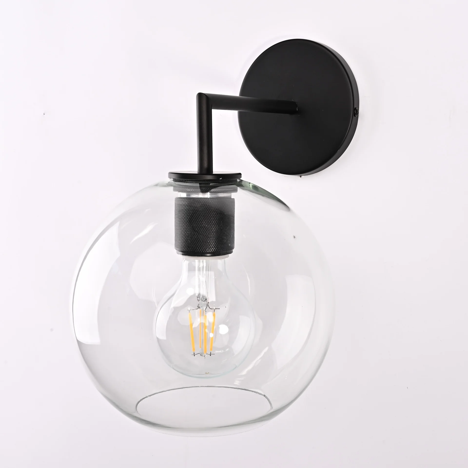 Бра RH Utilitaire Globe Shade Single Sconce Black - миниатюра 5