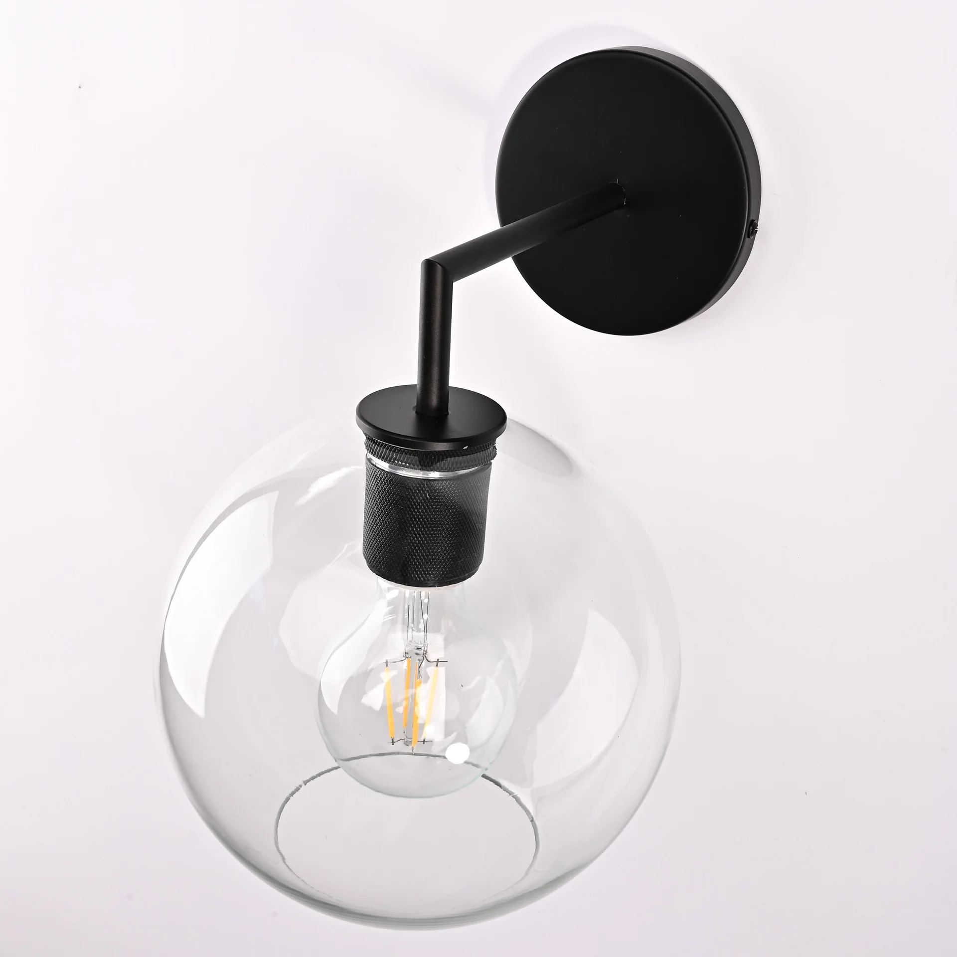 Бра RH Utilitaire Globe Shade Single Sconce Black - миниатюра 6