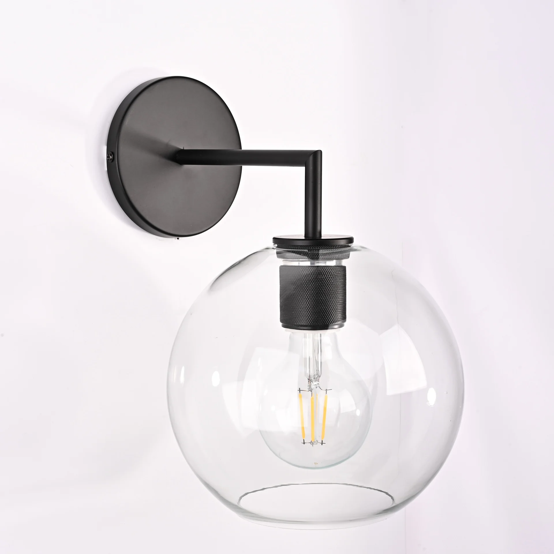 Бра RH Utilitaire Globe Shade Single Sconce Black - миниатюра 7