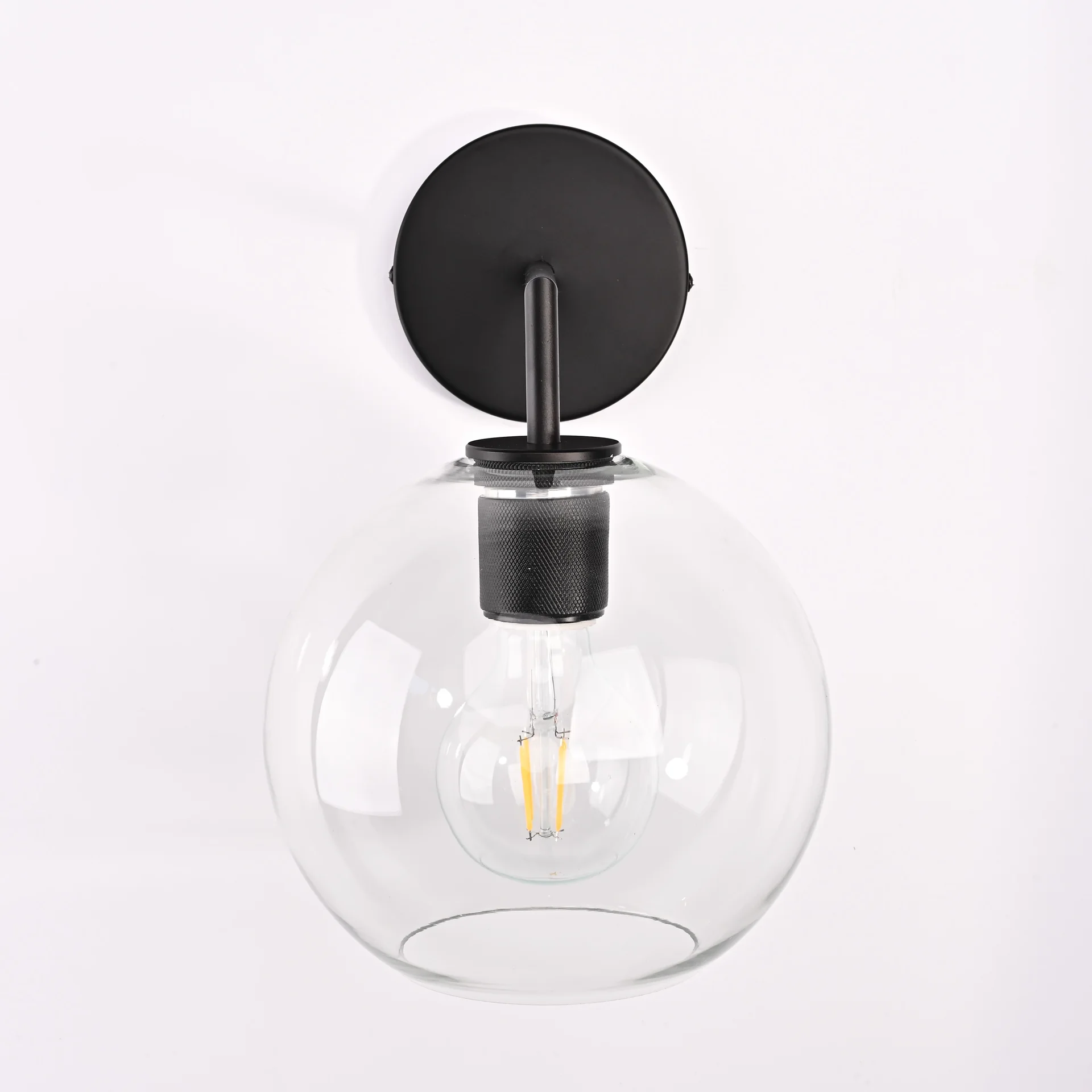 Бра RH Utilitaire Globe Shade Single Sconce Black - миниатюра 9