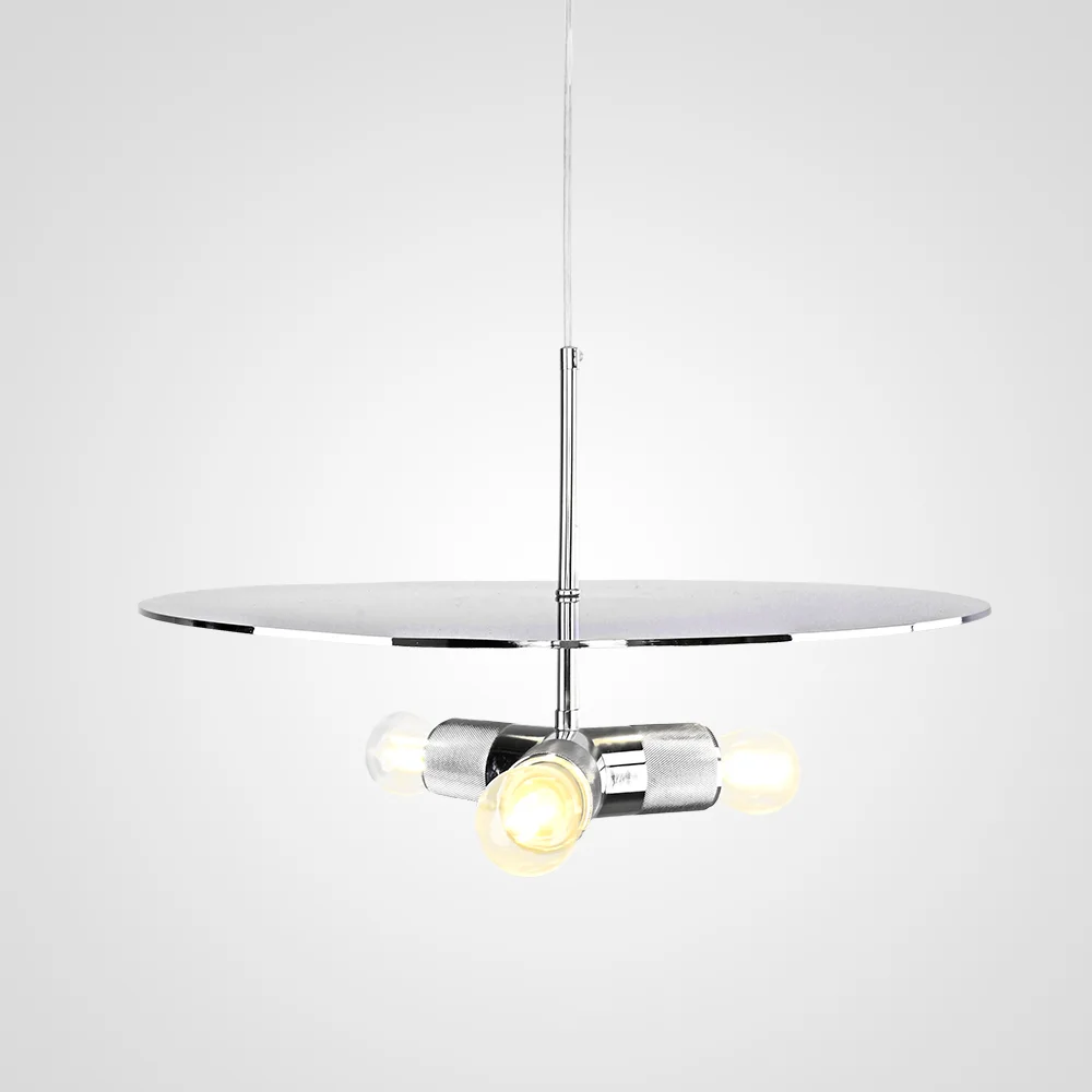 Люстра RH Utilitaire Disk Triple Pendant Silver - изображение 1
