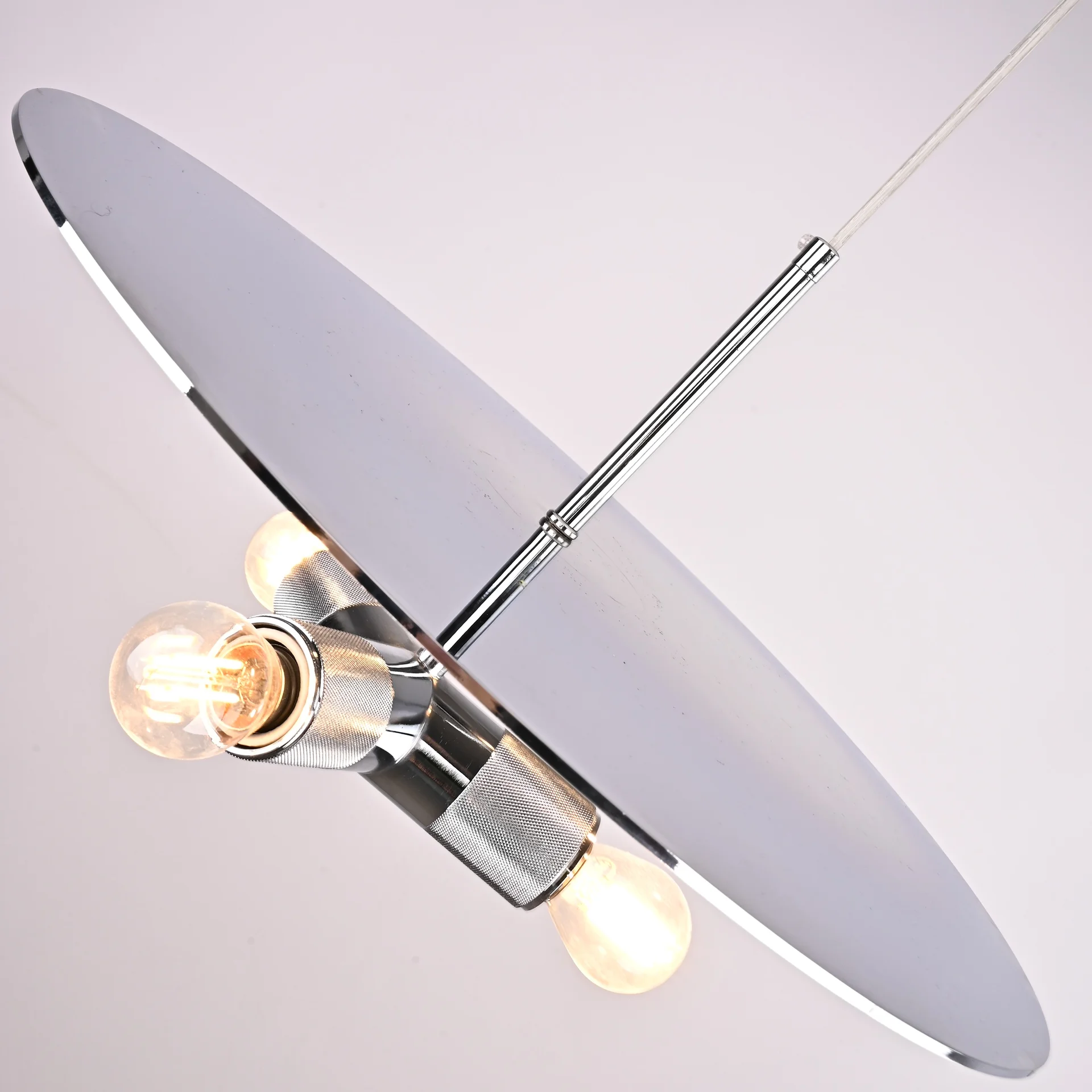 Люстра RH Utilitaire Disk Triple Pendant Silver - миниатюра 5