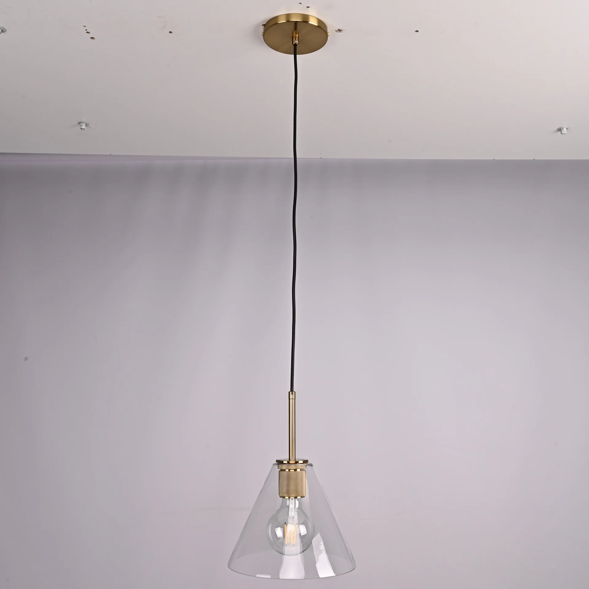 Подвесной светильник RH Utilitaire Funnel Pendant Brass - миниатюра 4