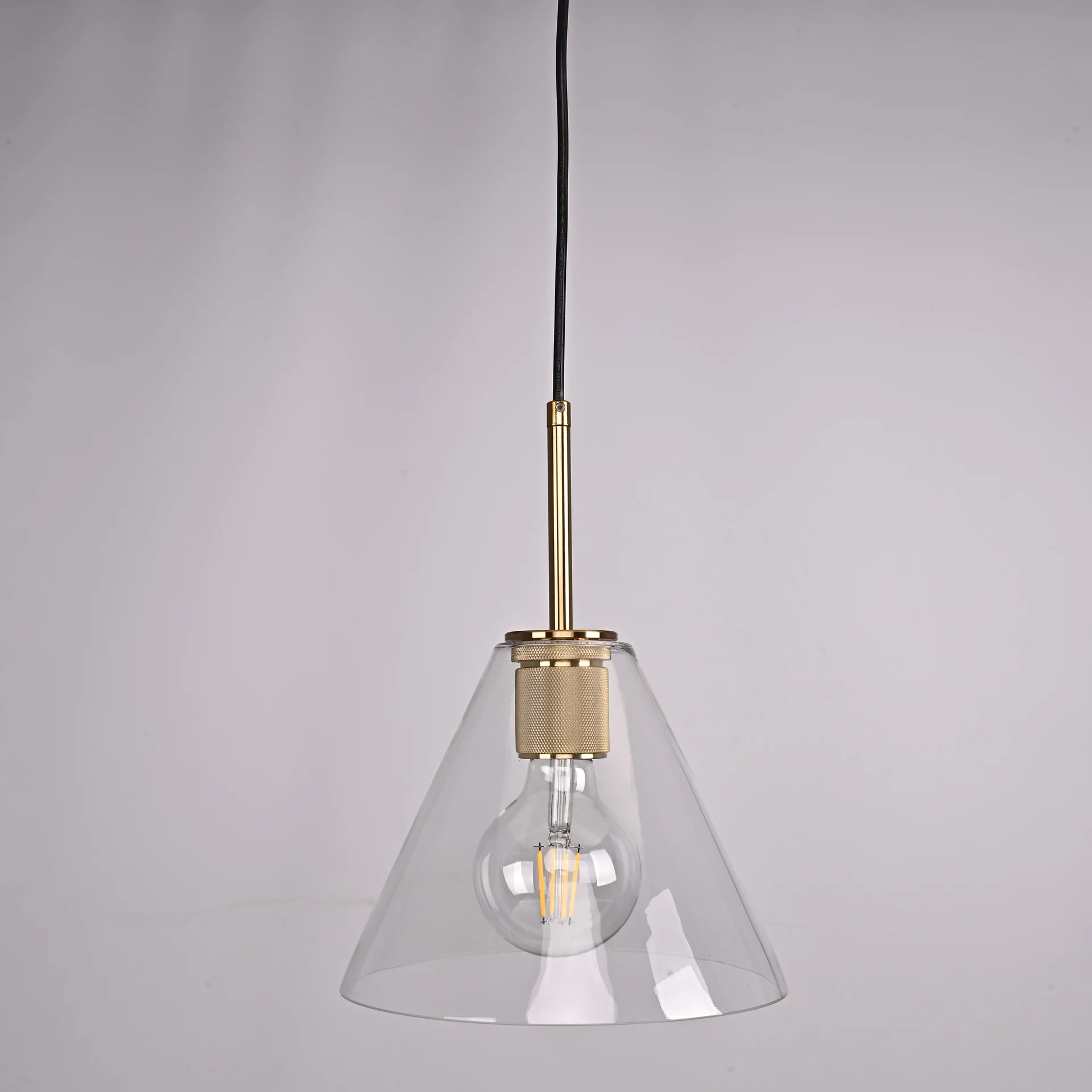 Подвесной светильник RH Utilitaire Funnel Pendant Brass - миниатюра 5