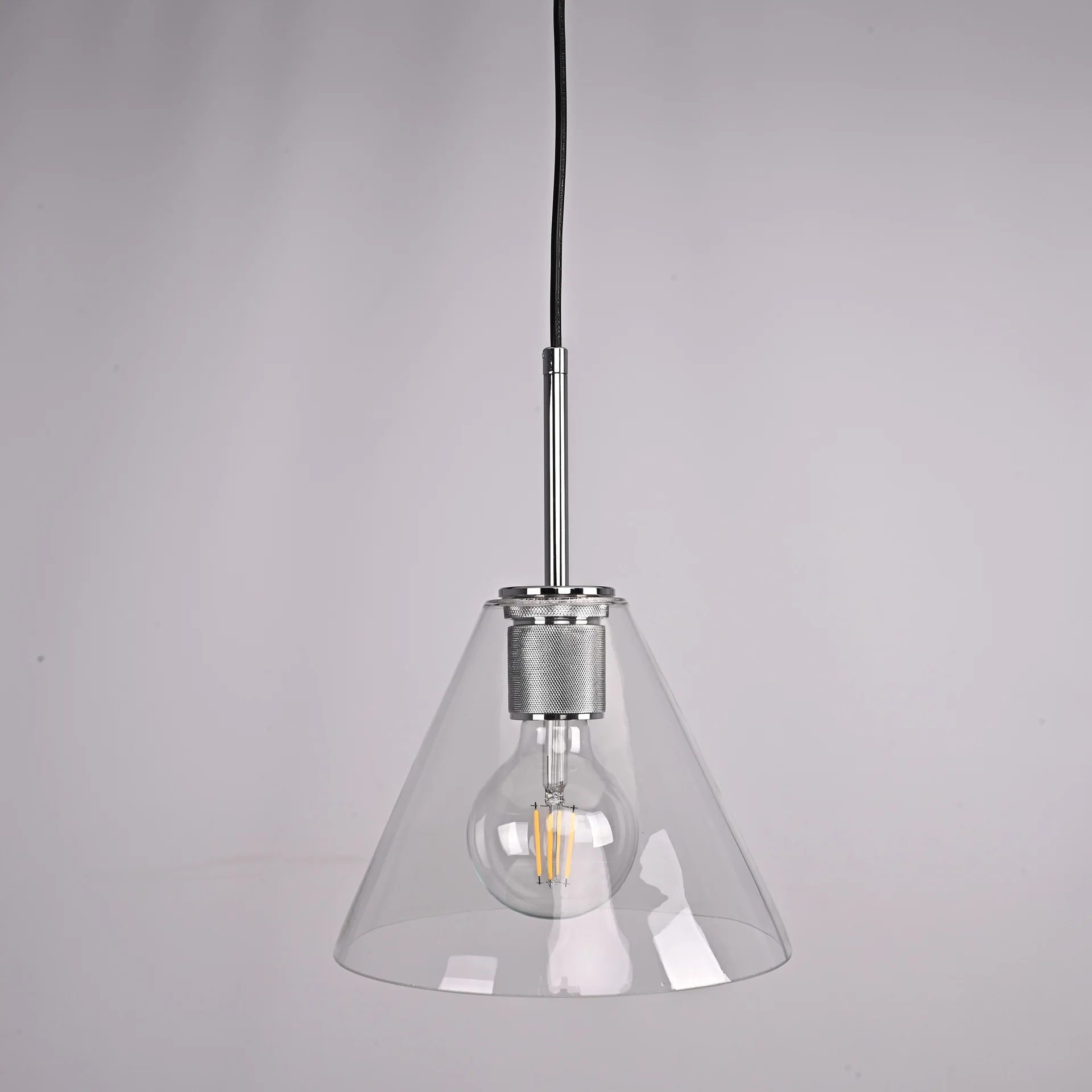 Подвесной светильник RH Utilitaire Funnel Pendant Silver - миниатюра 6