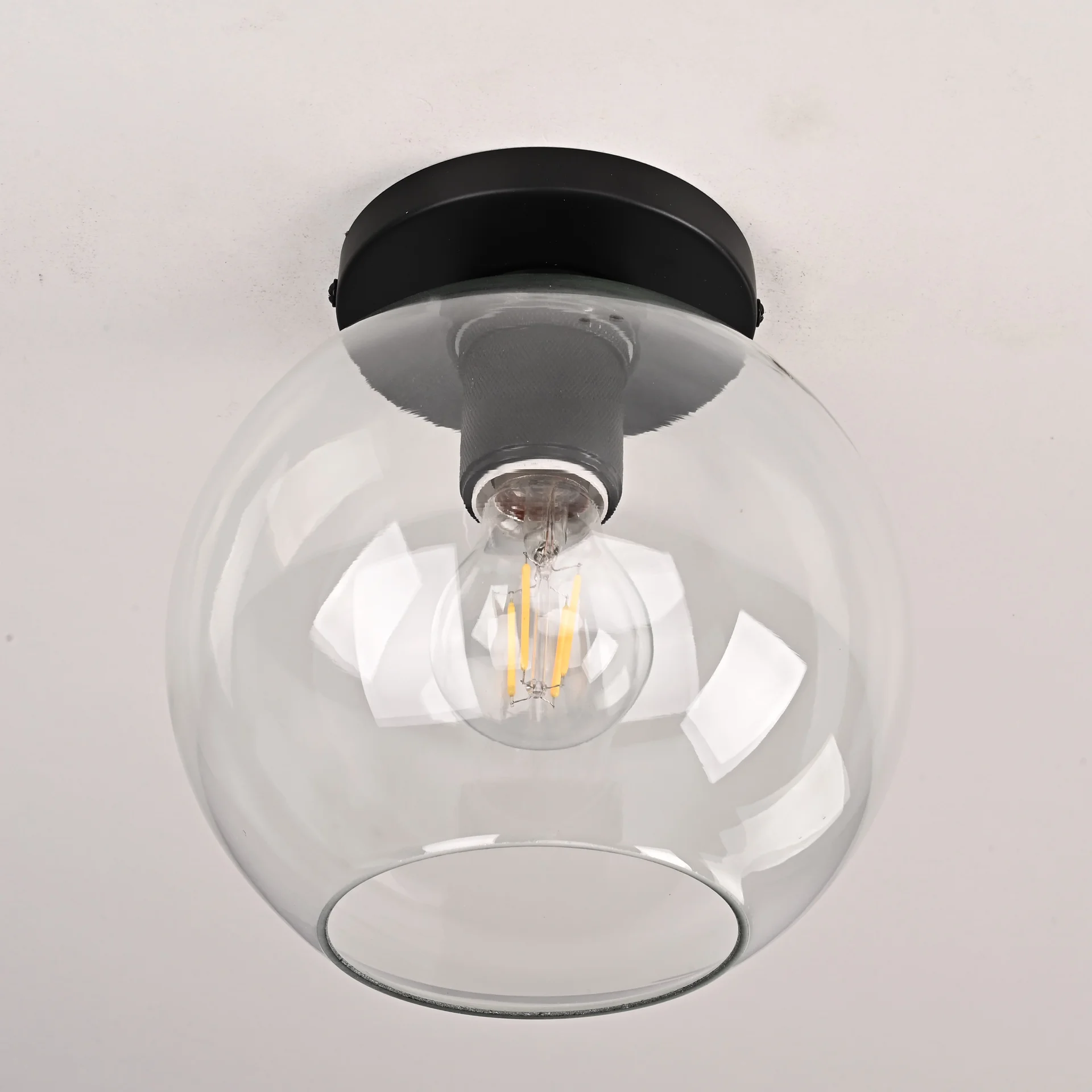 Потолочный светильник RH Utilitaire Globe Shade Flushmount Black - миниатюра 2
