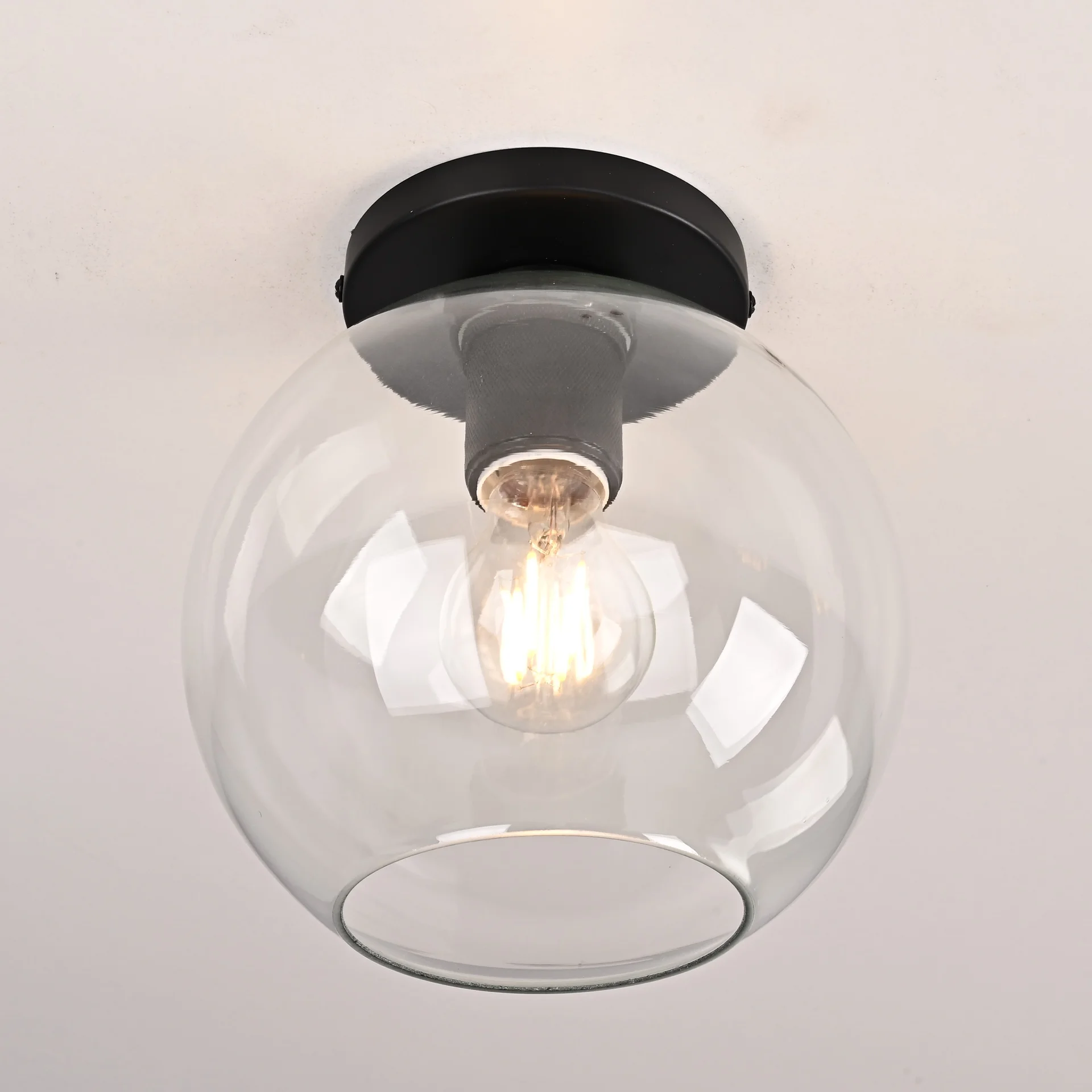 Потолочный светильник RH Utilitaire Globe Shade Flushmount Black - миниатюра 3