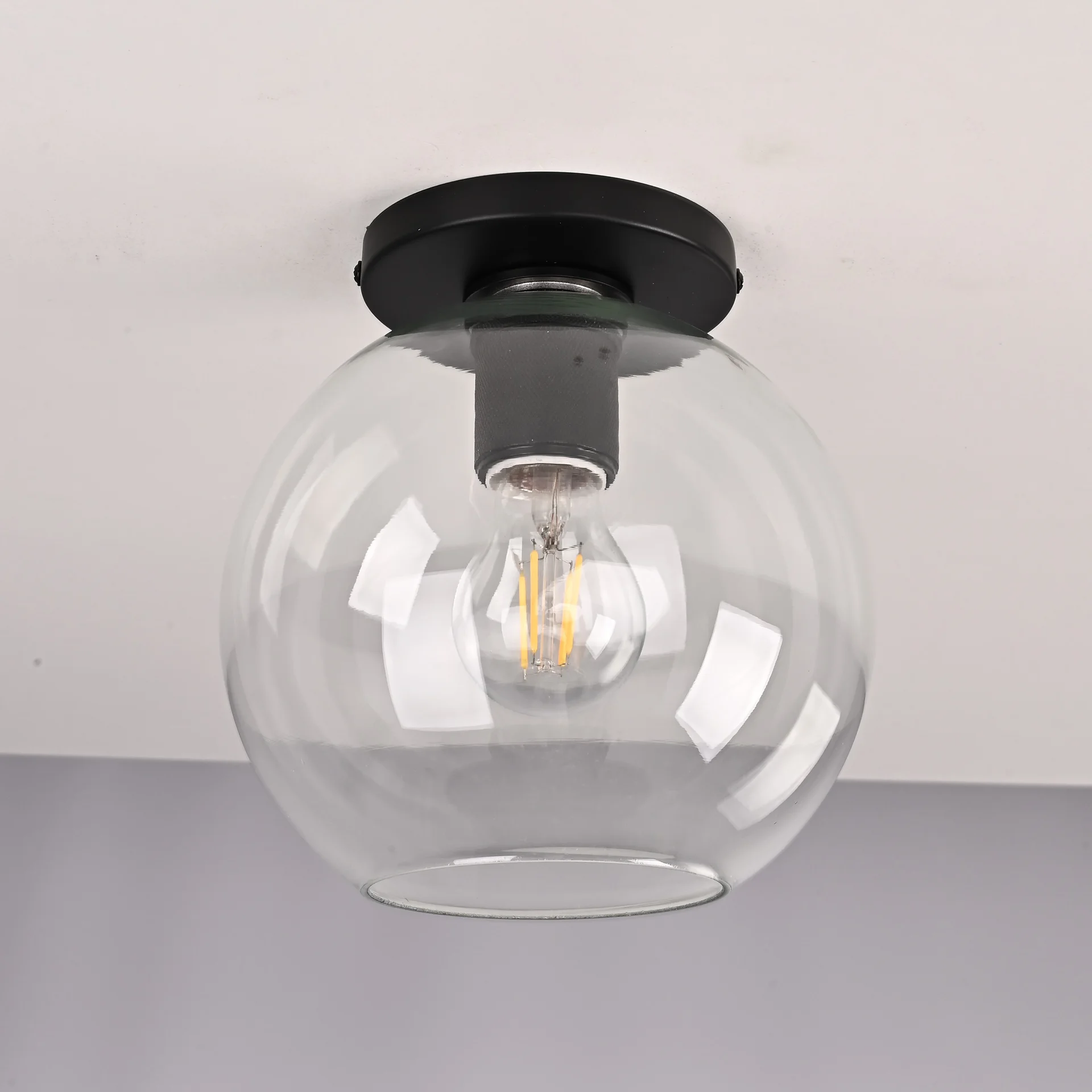 Потолочный светильник RH Utilitaire Globe Shade Flushmount Black - миниатюра 5