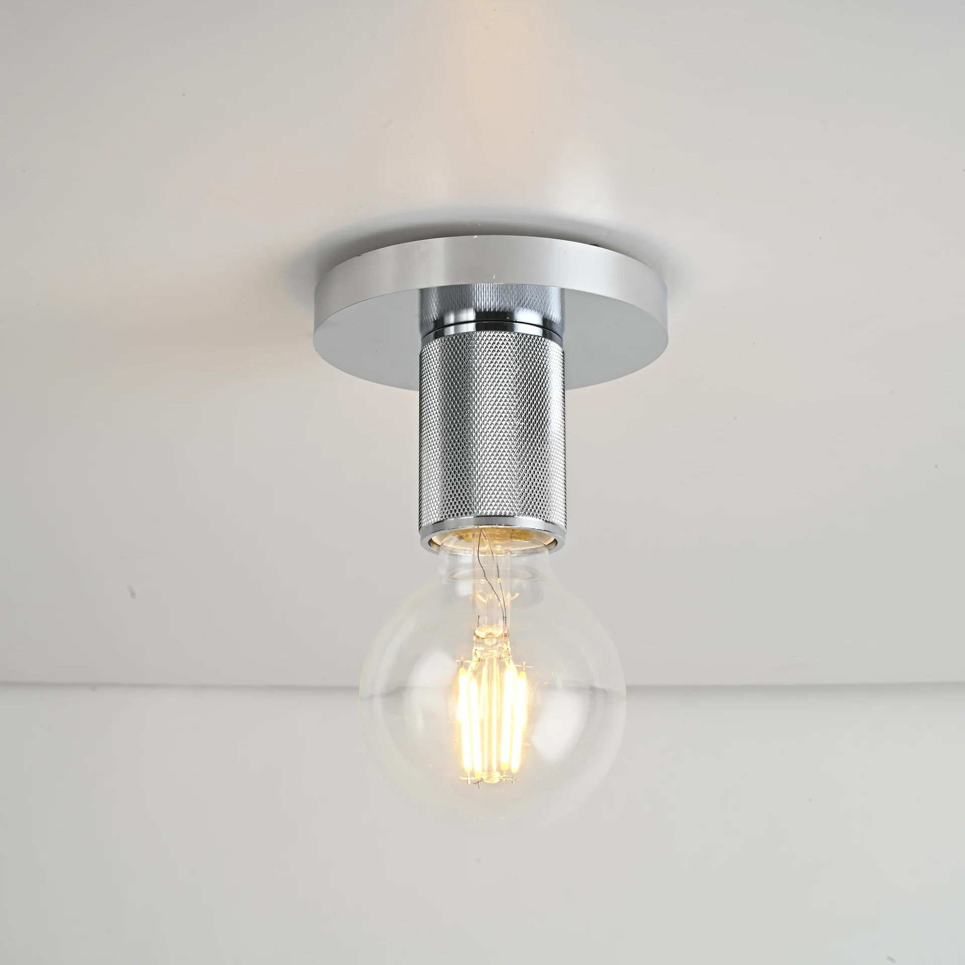 Потолочный светильник RH Utilitaire Socket Flushmount Silver - миниатюра 4
