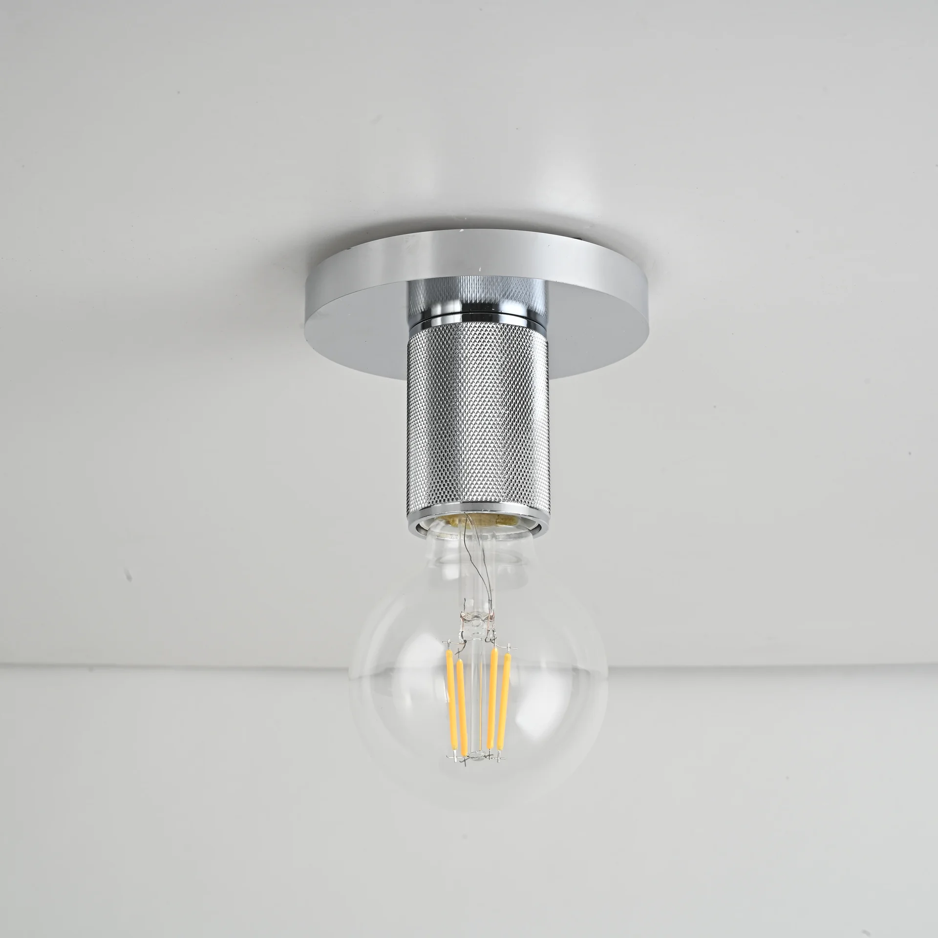 Потолочный светильник RH Utilitaire Socket Flushmount Silver - миниатюра 5
