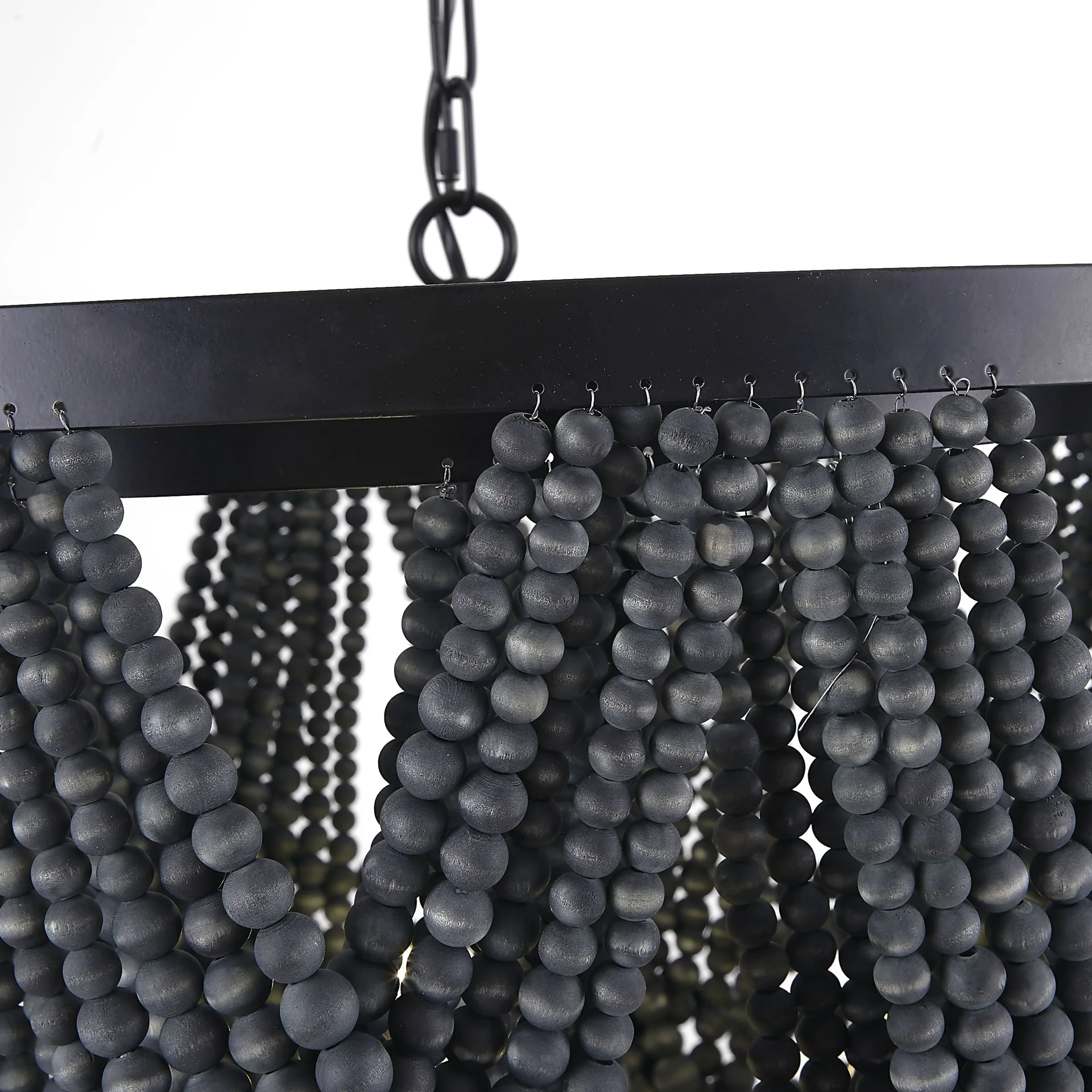 Подвесная люстра Amelia Wood Bead Chandelier - миниатюра 12