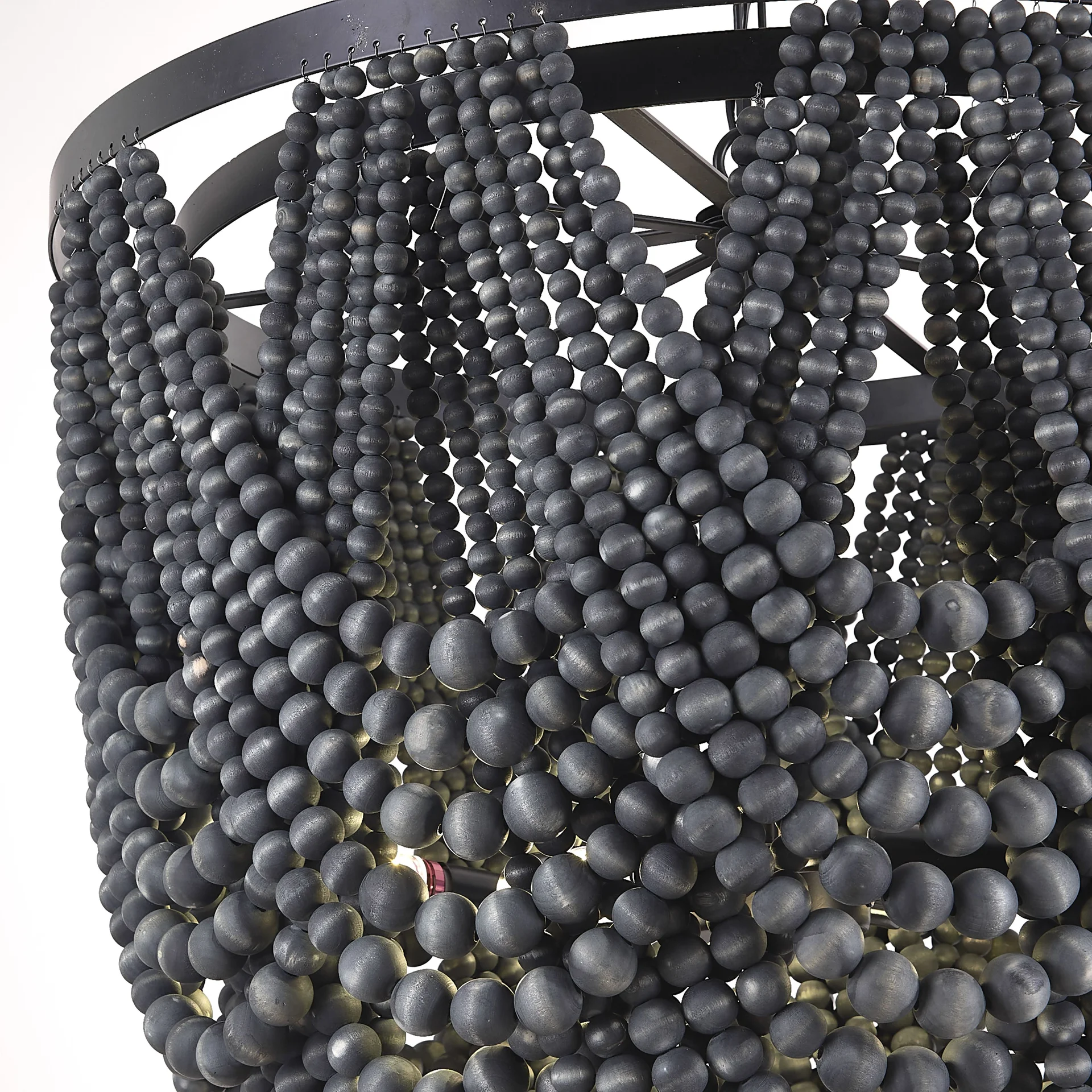Подвесная люстра Amelia Wood Bead Chandelier - миниатюра 6