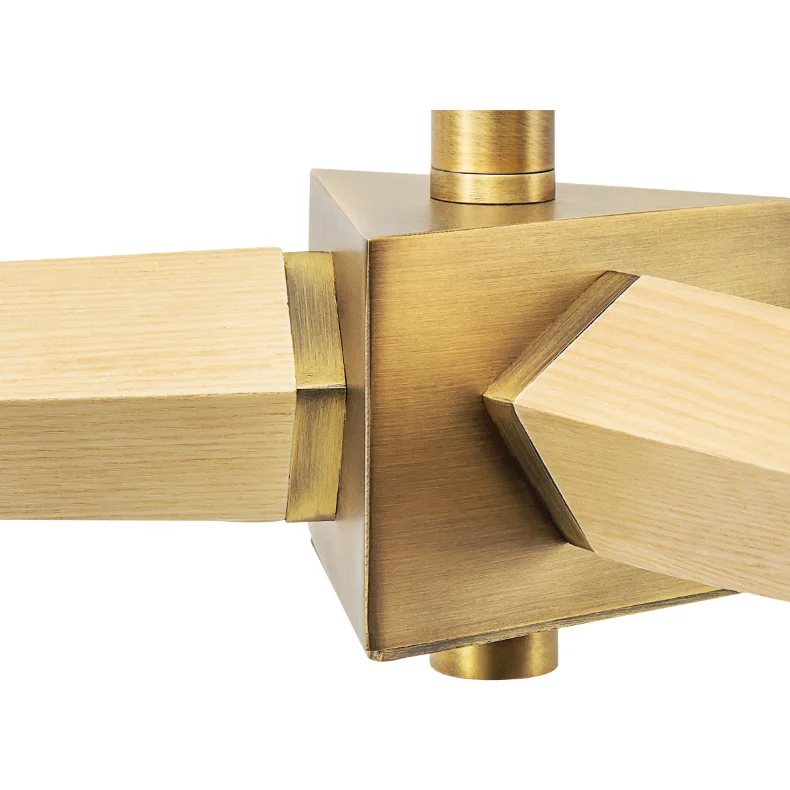 Люстра на штанге Jorgenson D85 Beige/Dark wood - миниатюра 18
