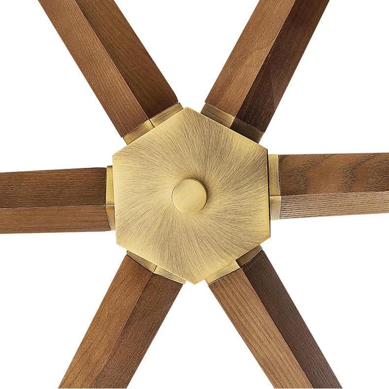 Люстра на штанге Jorgenson D85 Beige/Dark wood - миниатюра 19