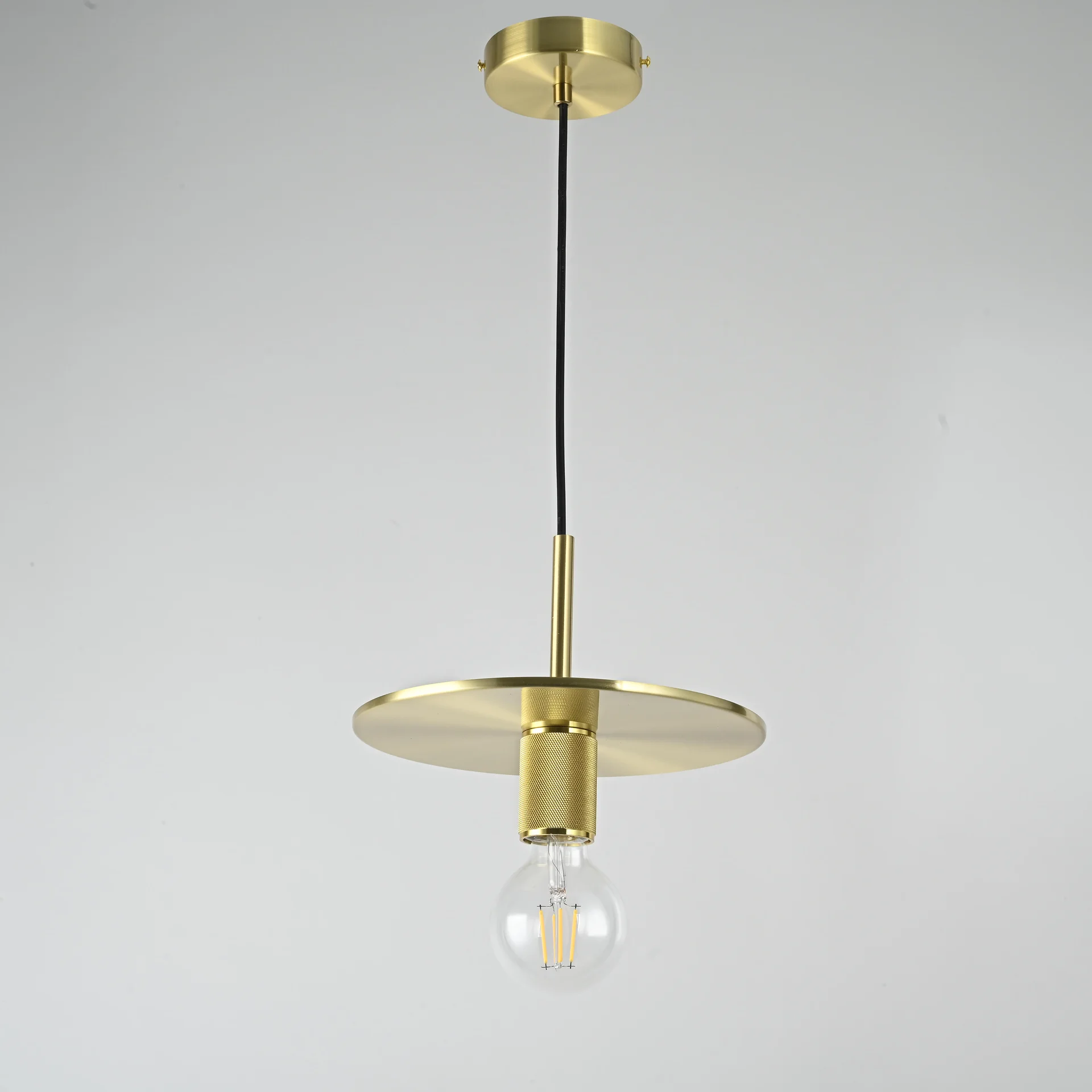 Подвесной светильник RH Utilitaire Disk Shade Pendant Brass - миниатюра 3