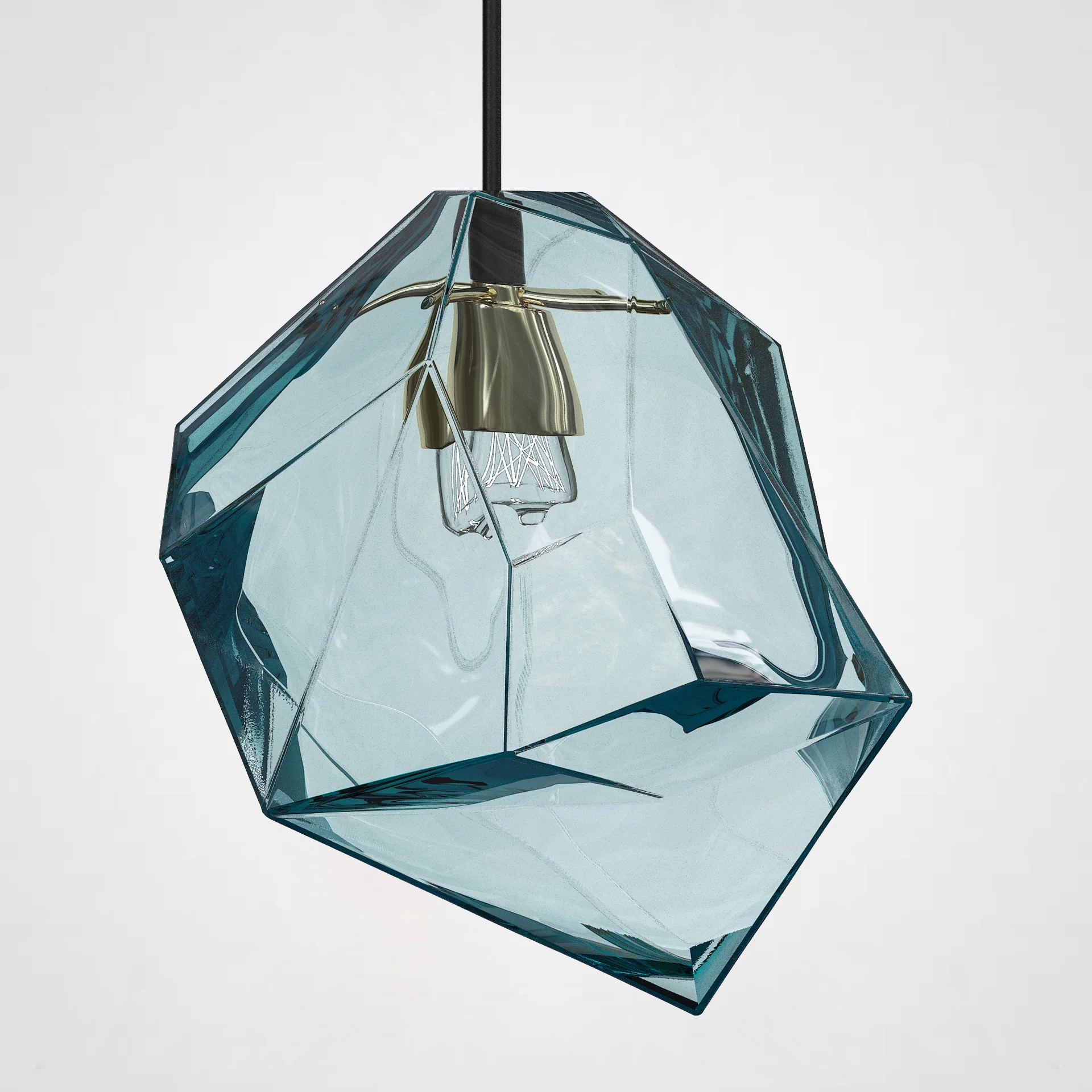 Подвесной светильник Color Ice Cube Pendant JEVIO 1 Голубой - изображение 1