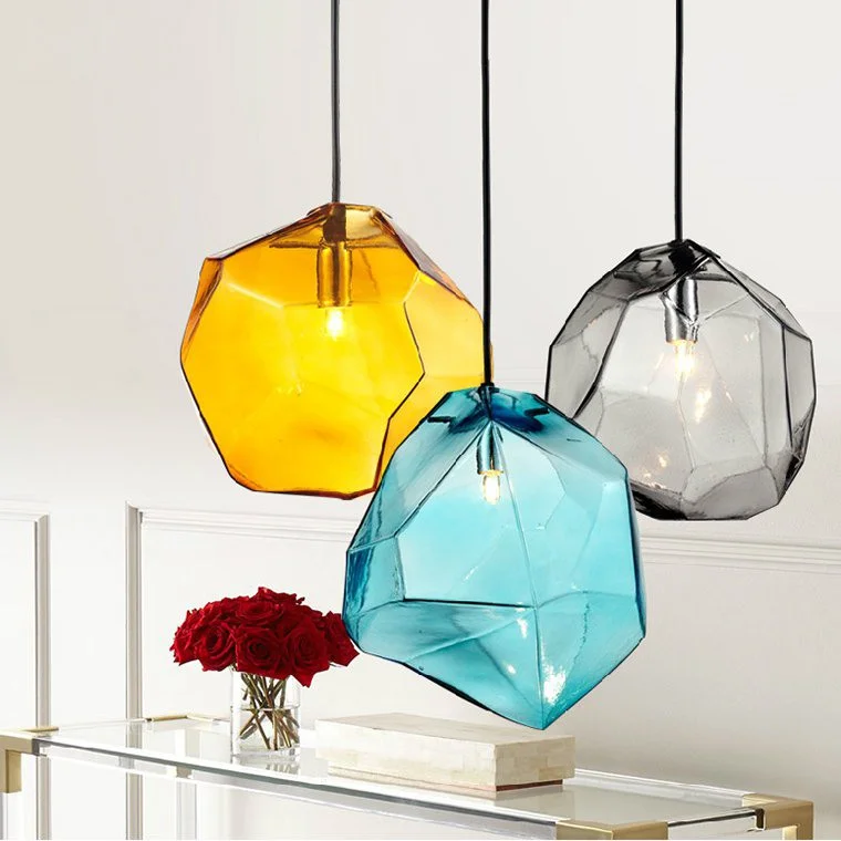 Подвесной светильник Color Ice Cube Pendant JEVIO 1 Голубой - миниатюра 11