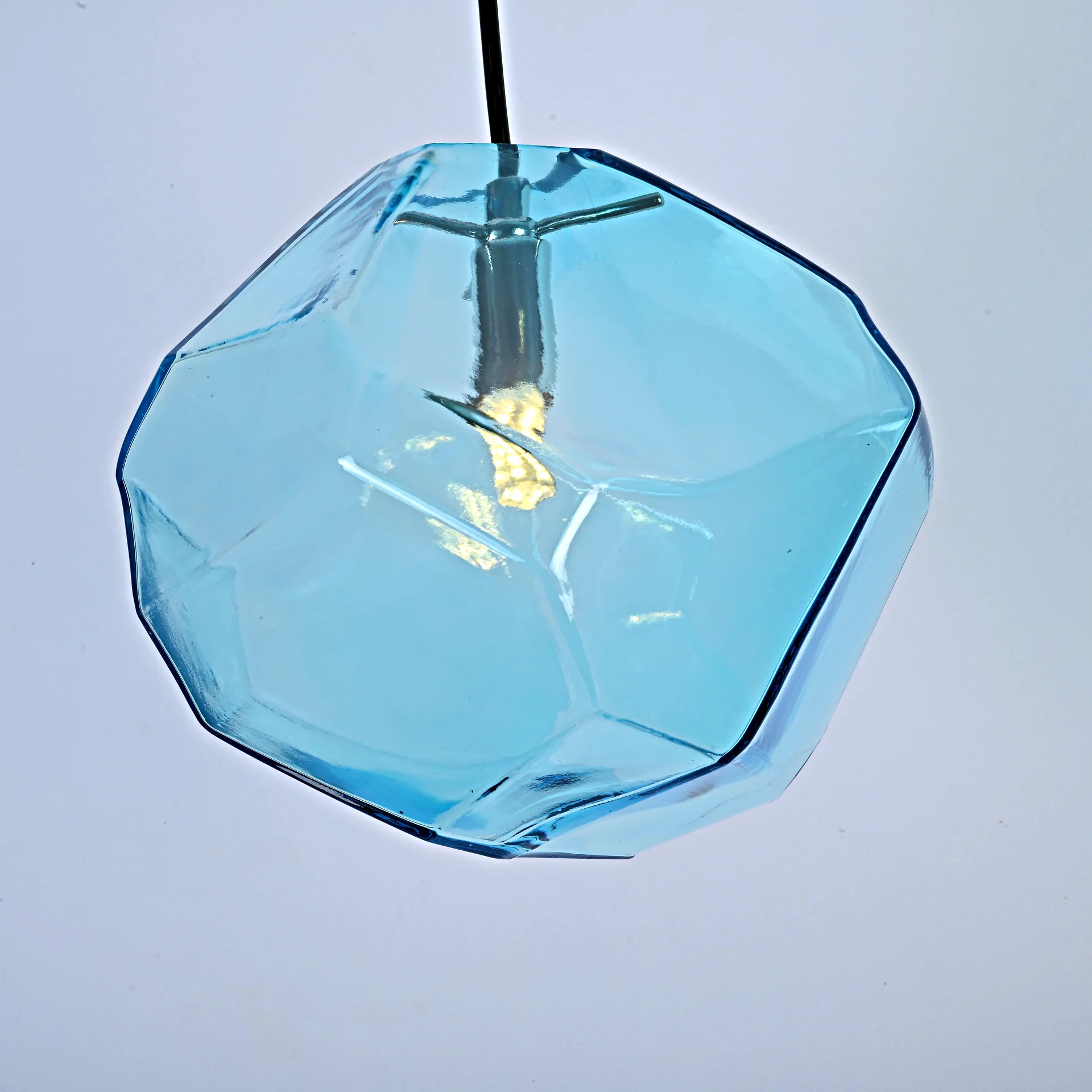Подвесной светильник Color Ice Cube Pendant JEVIO 1 Голубой - миниатюра 4