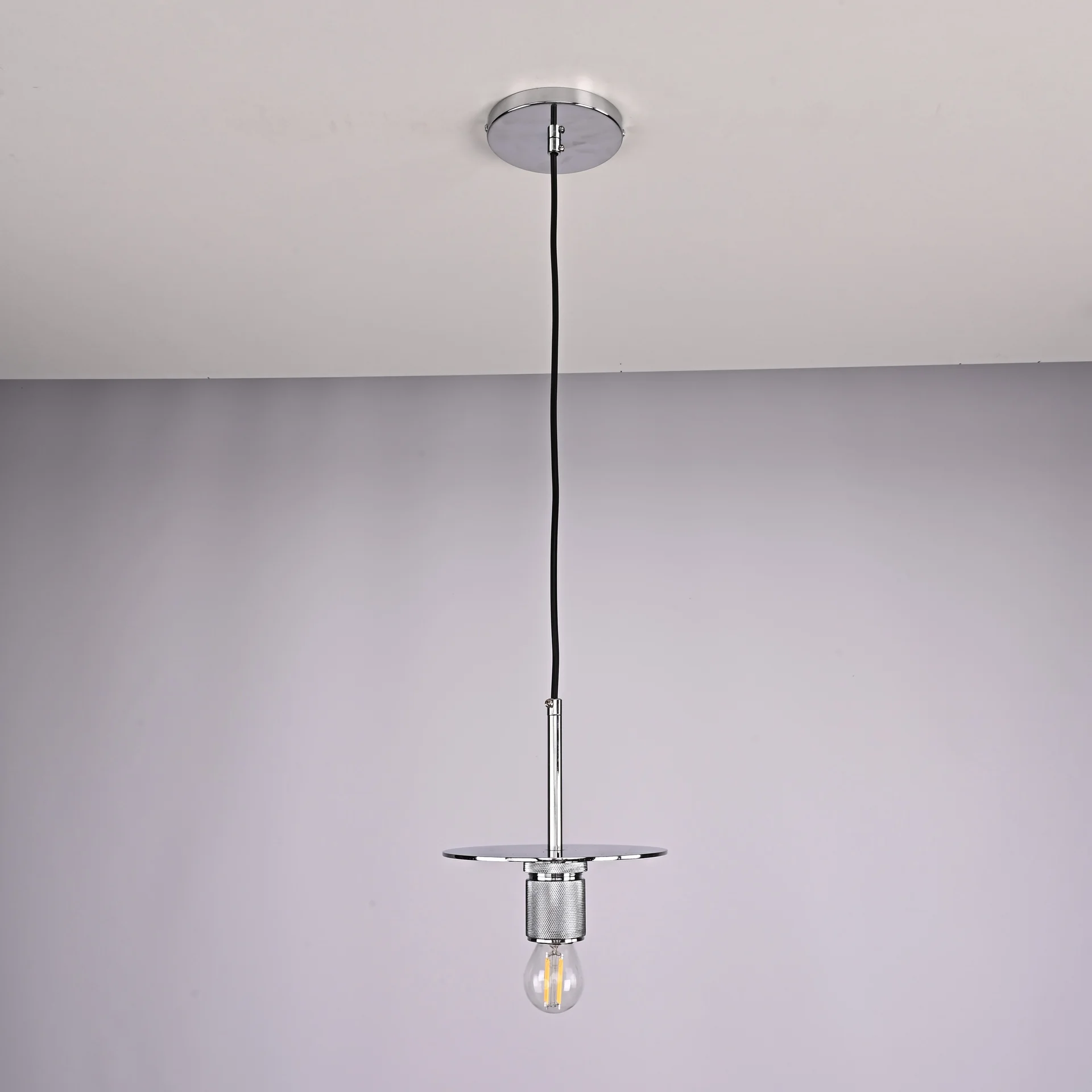 Подвесной светильник RH Utilitaire Disk Shade Pendant Silver - миниатюра 13
