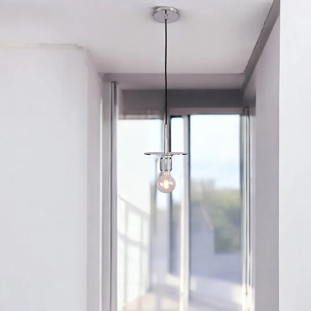 Подвесной светильник RH Utilitaire Disk Shade Pendant Silver - миниатюра 15