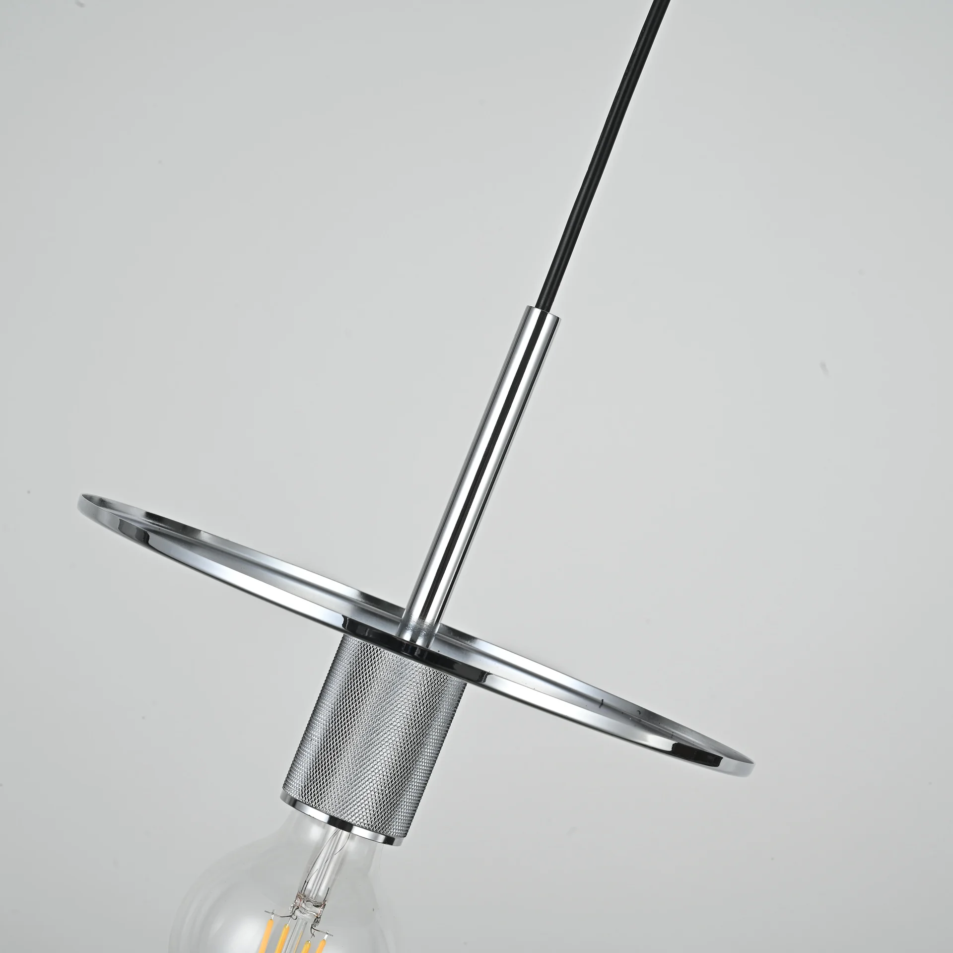 Подвесной светильник RH Utilitaire Disk Shade Pendant Silver - миниатюра 6